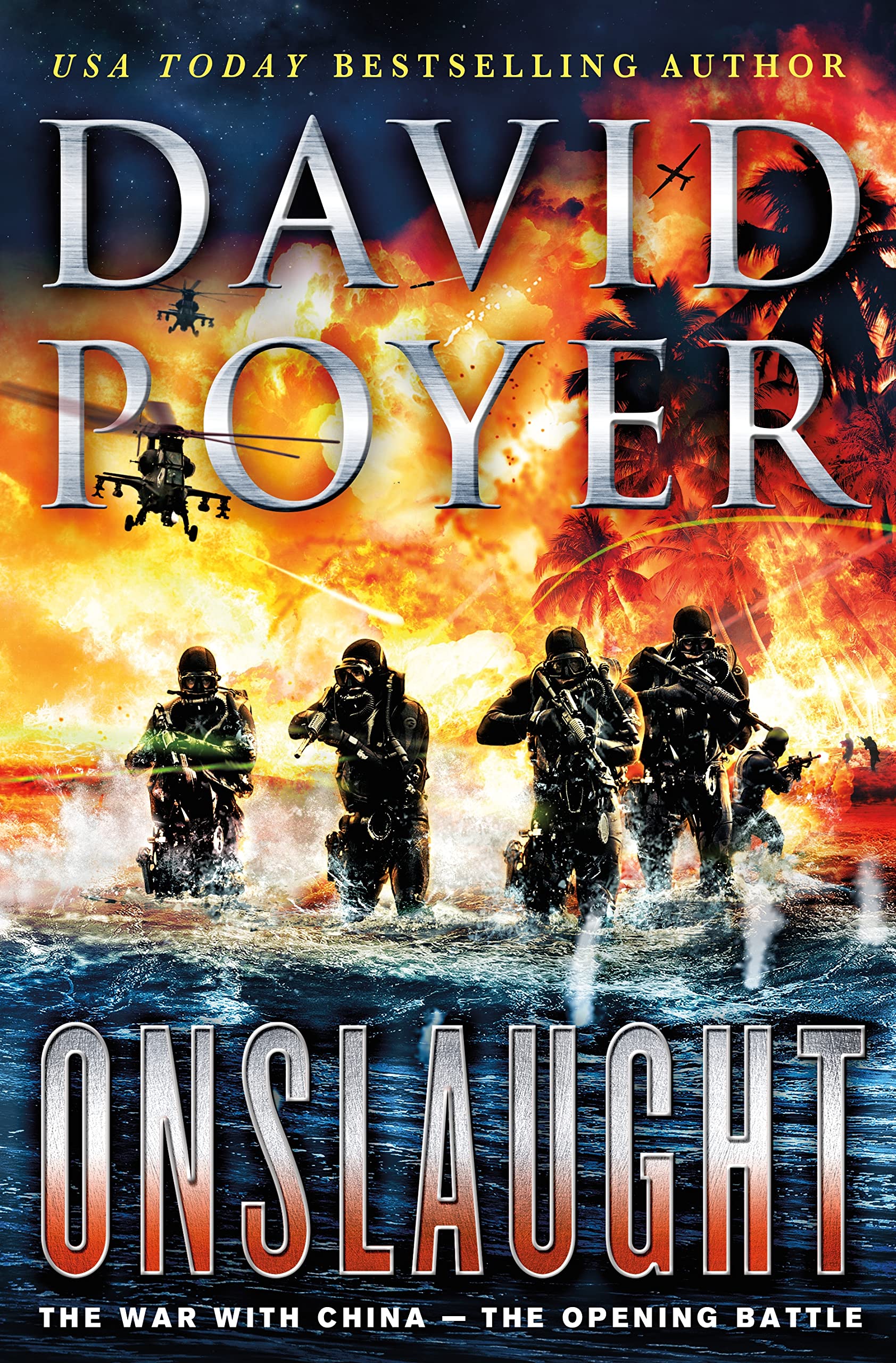 Cover of Onslaught: The War with China - The Opening Battle (Dan Lenson Novels, 16)