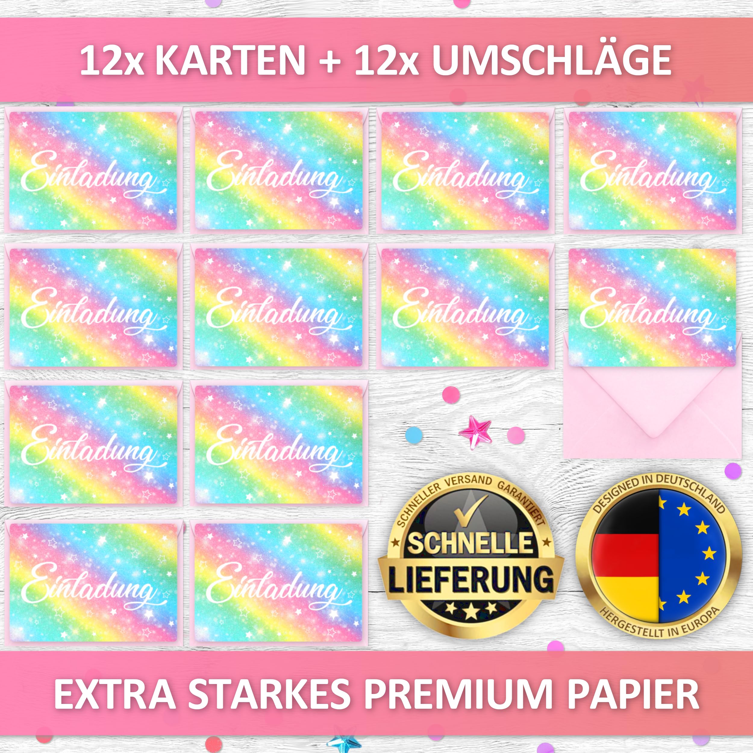VULAVA 12 X Biglietti Di Invito Per Il Compleanno Dei Bambini E Bambine