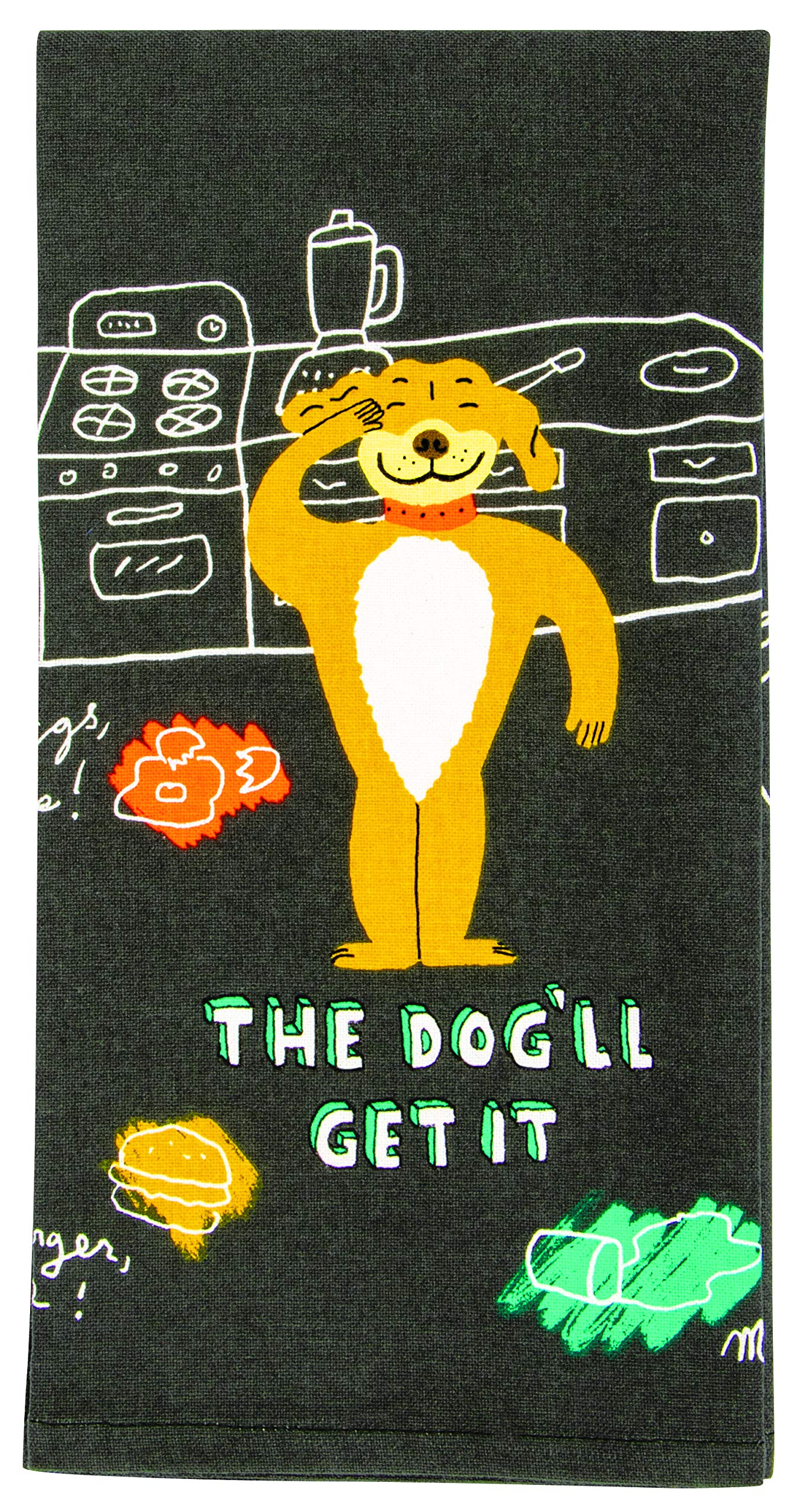 Blue Q Dish Towel: "The Dog'll Get That"