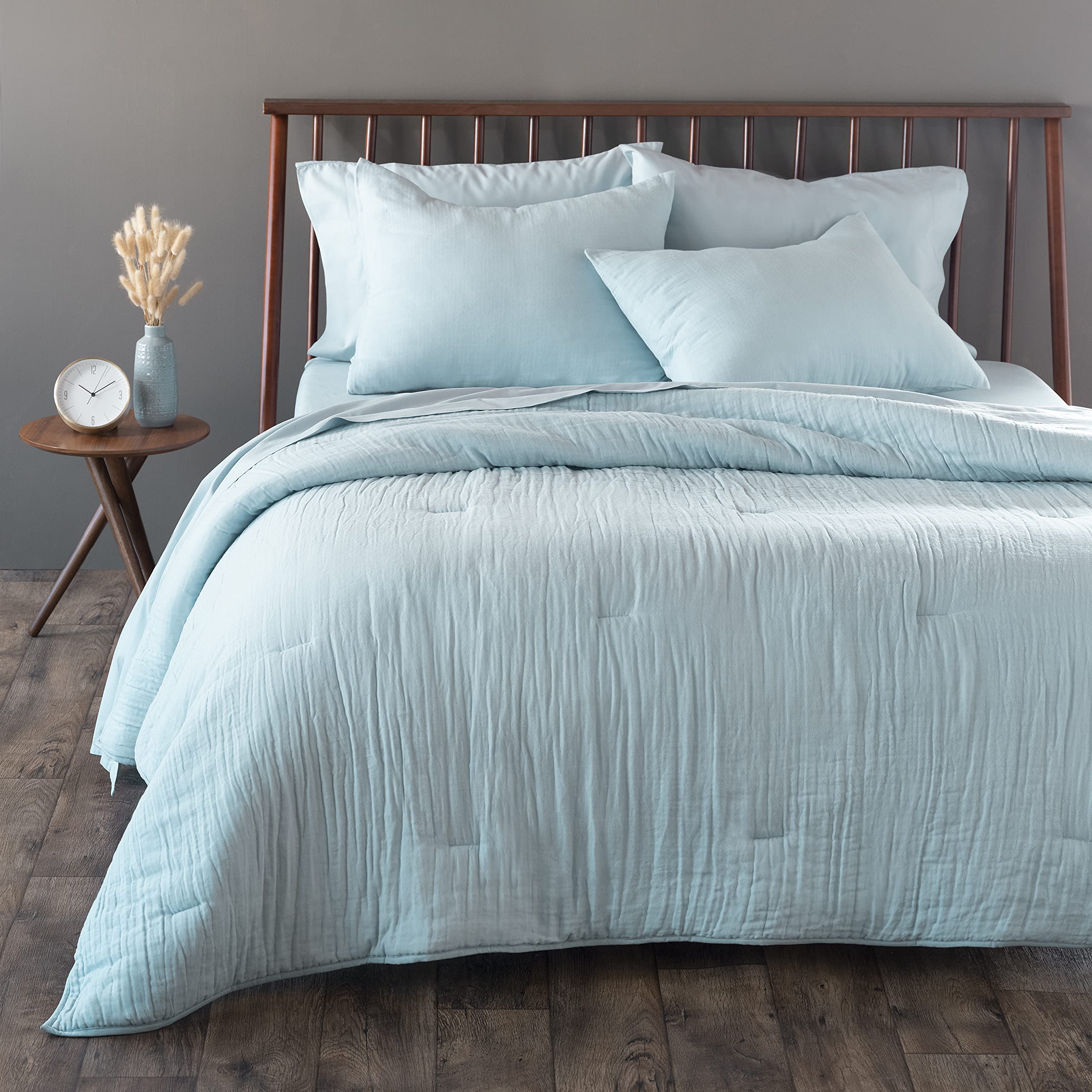 Welhome Gauze 100 Cotton Bed Blanket Set 3 Piece 92” x 92” 1 Queen