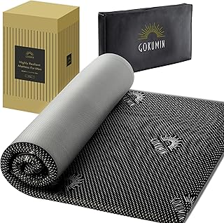 GOKUMIN マットレス 高反発マットレス 厚さ5cm 硬め 180N 耐圧分散 消臭 抗菌 ウレタン 高密度32D ベッドマット 高反発 敷布団 極眠 (ブラック クイーン 長さ195cm) mssm