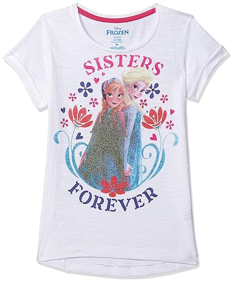 Frozen By Kidsville Girls Plain Regular fit T-Shirt