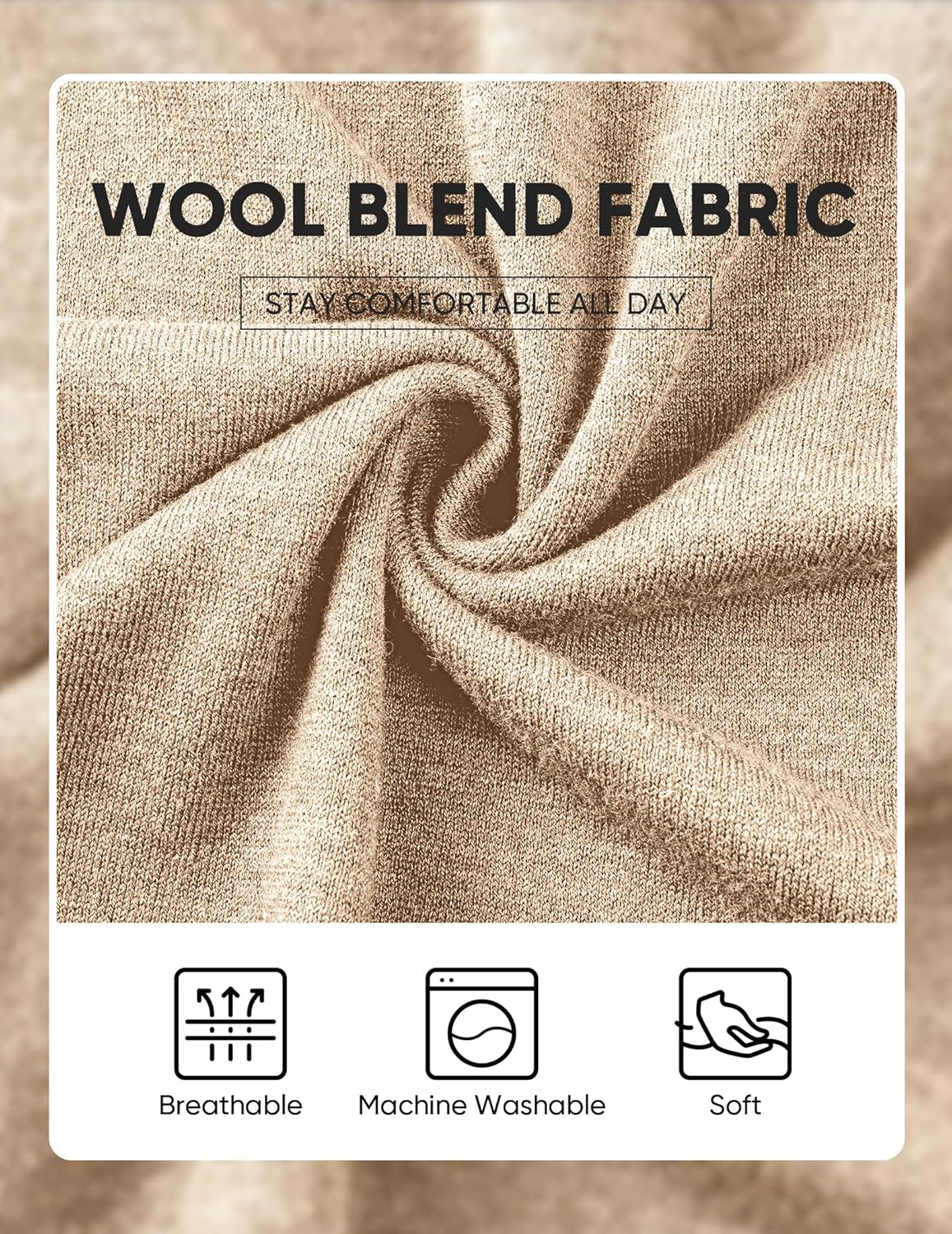 JMIERR Mens Wool Blend Polo Shirts Short Sleeve V Neck Knit Summer Casual Polos - Image 7