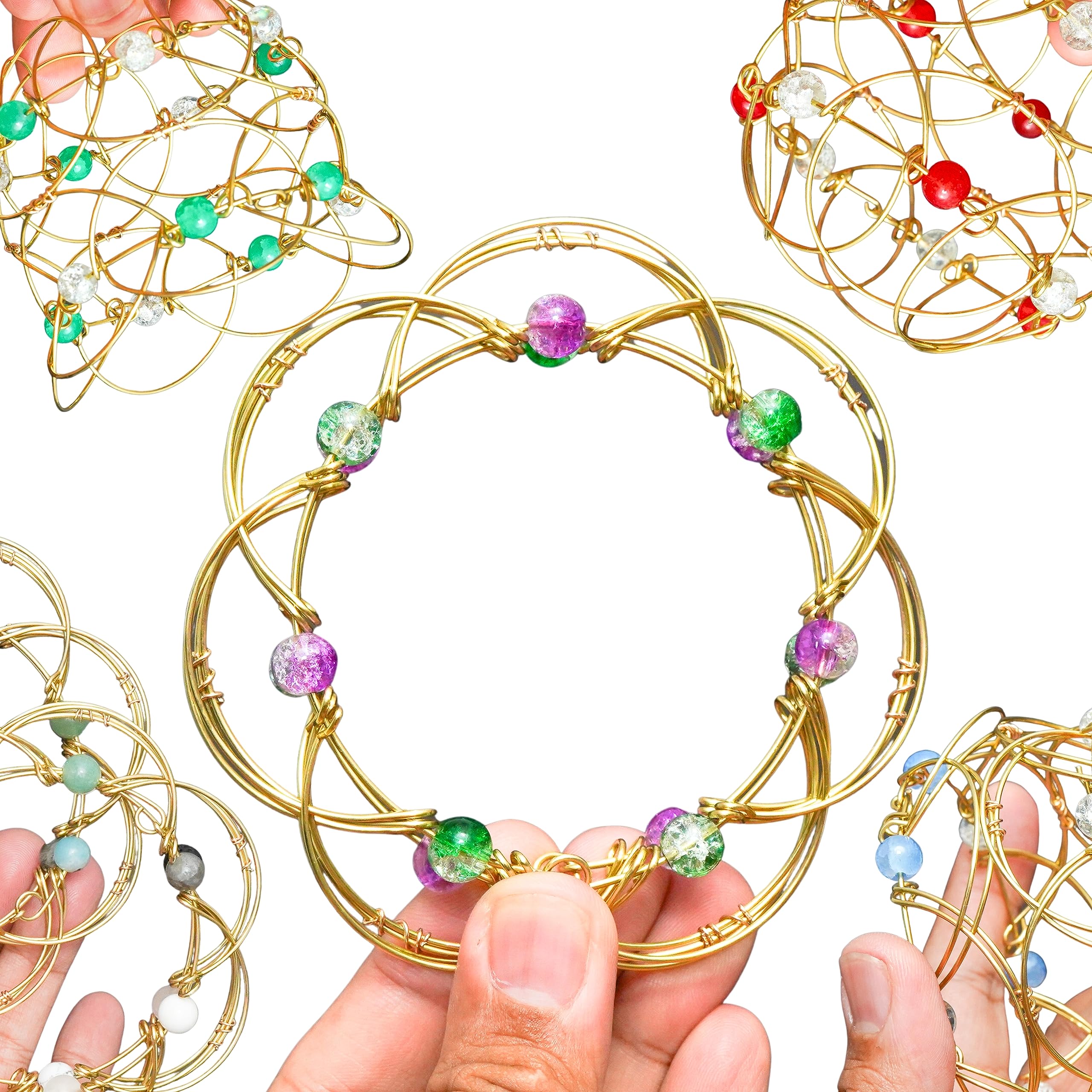 Shape-Changing Toy Sphere - Stress Buster Fidget Stim For Adults & Kids - Silent Stim For Office, Classroom, Home - 90s Nostalgia Bracelet - Christmas Ornament 2023 (44. Astro Blue)