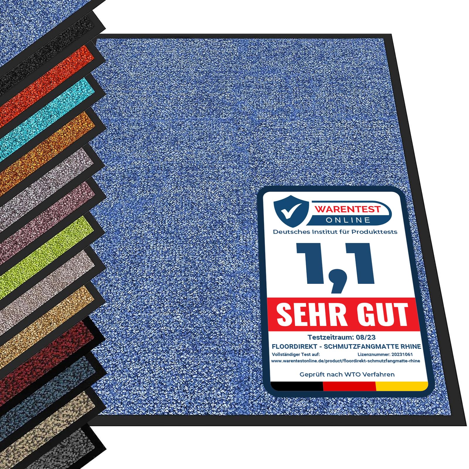 etm Schmutzfangmatte ColorLine | Türmatte in vielen Größen | Fußmatte für Innenbereich | Rutschfester Teppich für Flur, Haustür, Eingang, Eingangsbereich, Vorzimmer