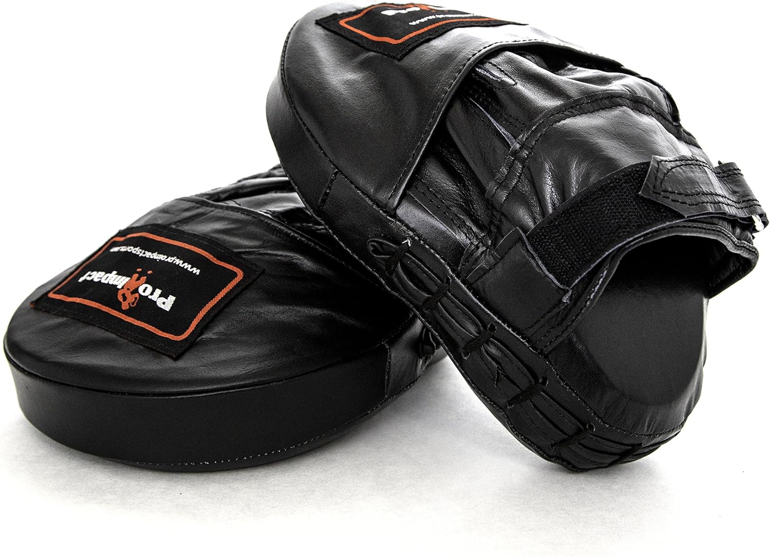 Pro Impact Curved Focus Mitts - Shock Absorbent Training Hand Pads - Ideal for Karate Boxing MMA Muay Thai or Fighting Sports Training Genuine and PU Leather (Black Genuine Leather) : Boxing Punch Mitts : Sports & Outdoors