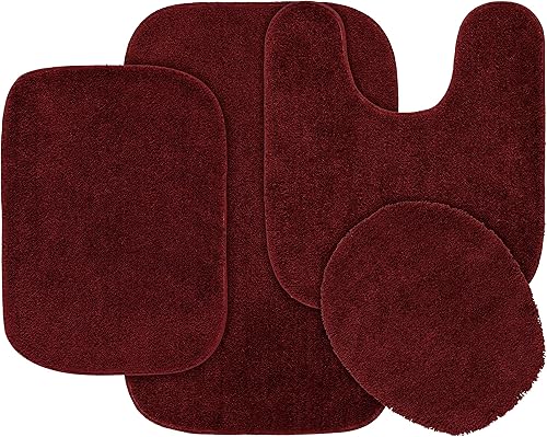 Miniatura 63 de Garland Rug 2 alfombras de baño tradicionales de nailon lavables de espuma marina (17 x 24 pulgadas, 21 x 34 pulgadas), suaves, absorbentes y Espuma