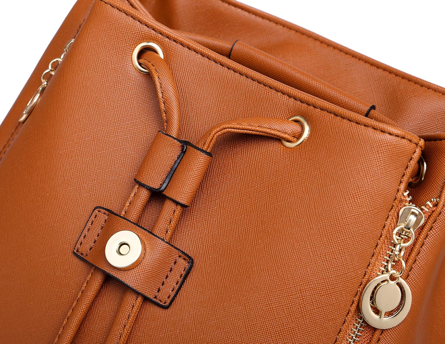 B&E LIFE Fashion Shoulder Bag Rucksack PU Leather Women Girls Ladies Backpack Travel bag (Beige) : Clothing, Shoes & Jewelry