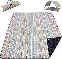 Vista 9 de PY SUPER MODE Mantas de Picnic Extra Grandes, Manta de Playa Impermeable Plegable para Exteriores de Gran Tamaño 83x79" A Prueba de Arena