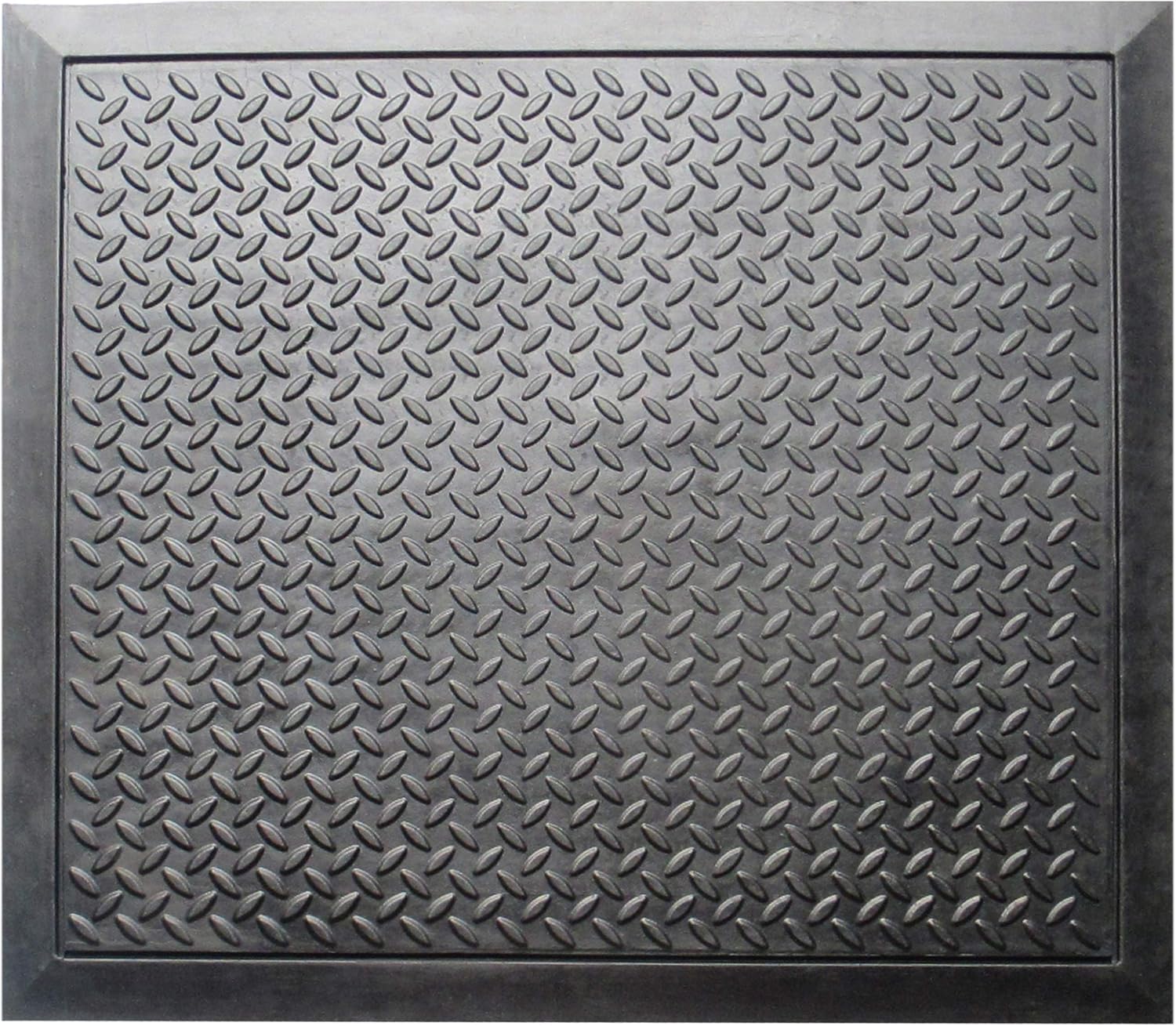 A1 HOME COLLECTIONS A1HC Anti-Fatigue Tapered Edge 100% Rubber Comfort Lock mat with Checker Plate Anti Slip Pattern-Single Piece for Individual Purpose