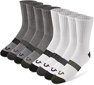 Mens 8 Pairs Crew Socks for Men Premium Athletic Men's Socks, Shoe Size 8-12