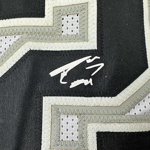 Miniatura 2 de Facsímil - Camiseta de baloncesto con láser de reimpresión láser de San Antonio, autografiado Tim Duncan, talla XL para hombre