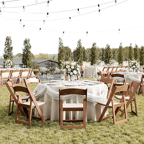 Miniatura 2 de Flash Furniture Hercules - Silla plegable comercial para interiores y exteriores, aspecto de madera, resistente a la intemperie, diseño ligero, uso