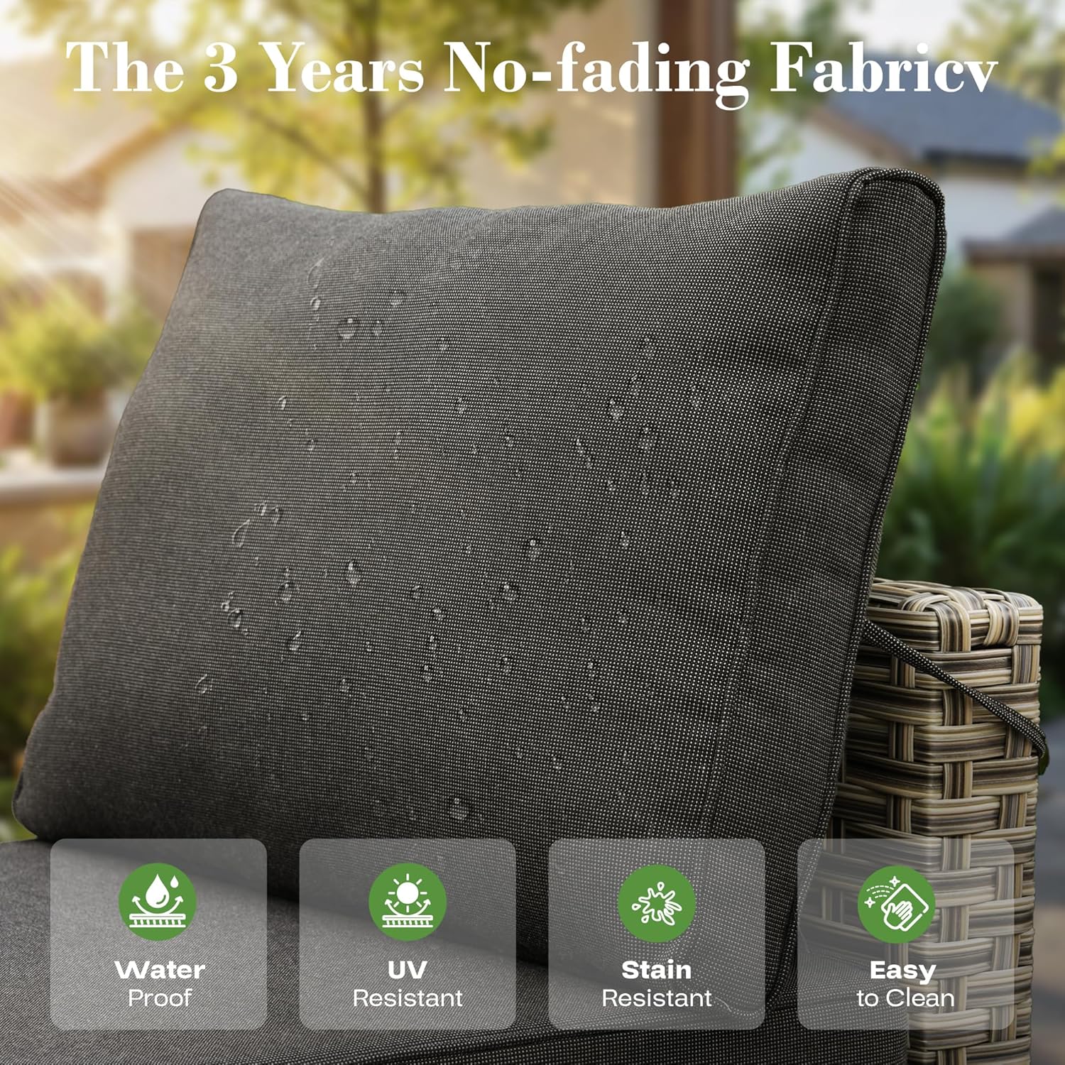 11 Pcs Patio Furniture with Fire Pit Table, Outdoor Rattan Wicker Conversation Set with Glowing Coffee Table, Comfy Sectional Sofa for Porch Balcony Backyard Pool, Black