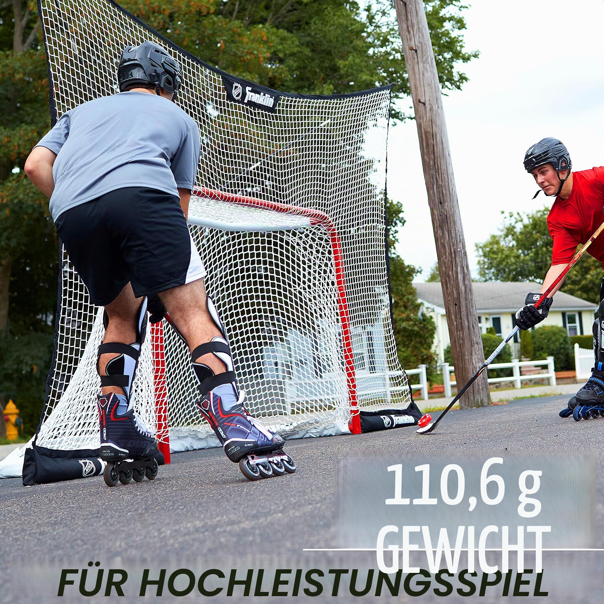 Franklin Sports NHL Street Rollhockey Pucks - Pro Commander Outdoor Rollhockey Pucks für Übung + Training - Outdoor Hockey Street Pucks mit Rollen - 24 Großpackungen, 6 Packungen + Einzelpucks