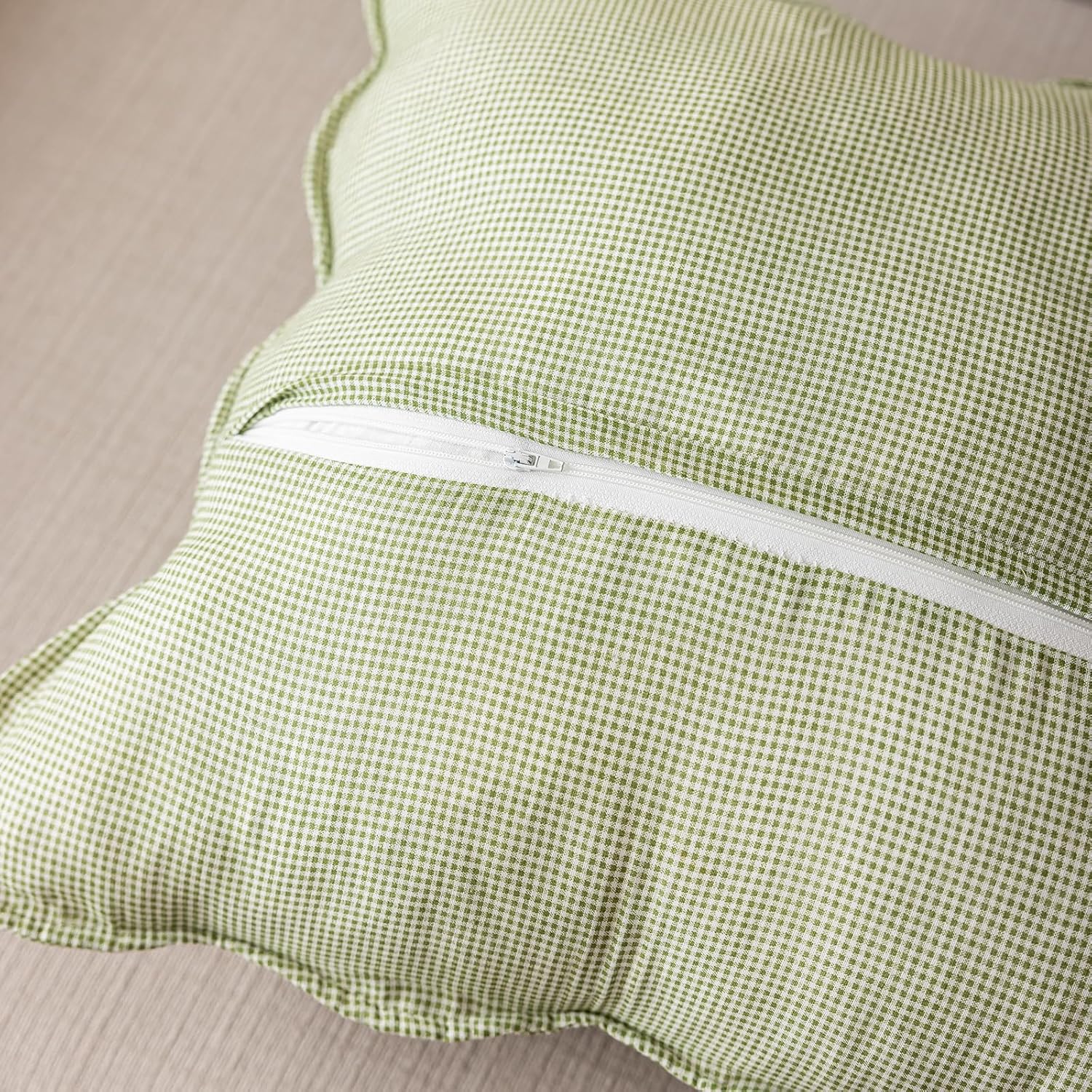 vctops Set of 2 Quilted 100% Cotton Boho Throw Pillow Covers 18" x 18" Farmhouse Country Floral Patchwork Decorative Cushion Cover, Patchwork Flower D - Image 6