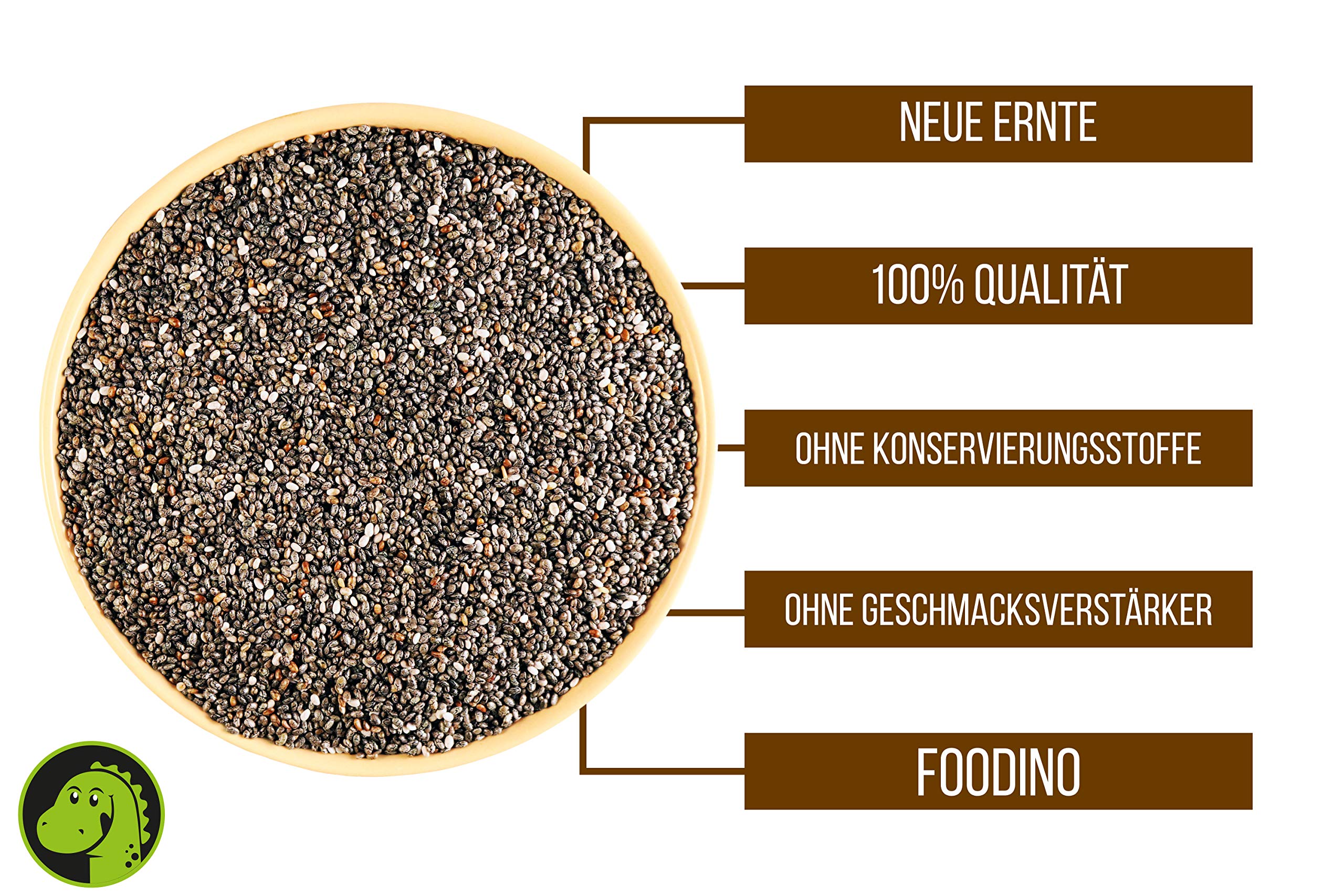 FOODINO 5kg Chiasamen ganz naturbelassen ungeschwefelt