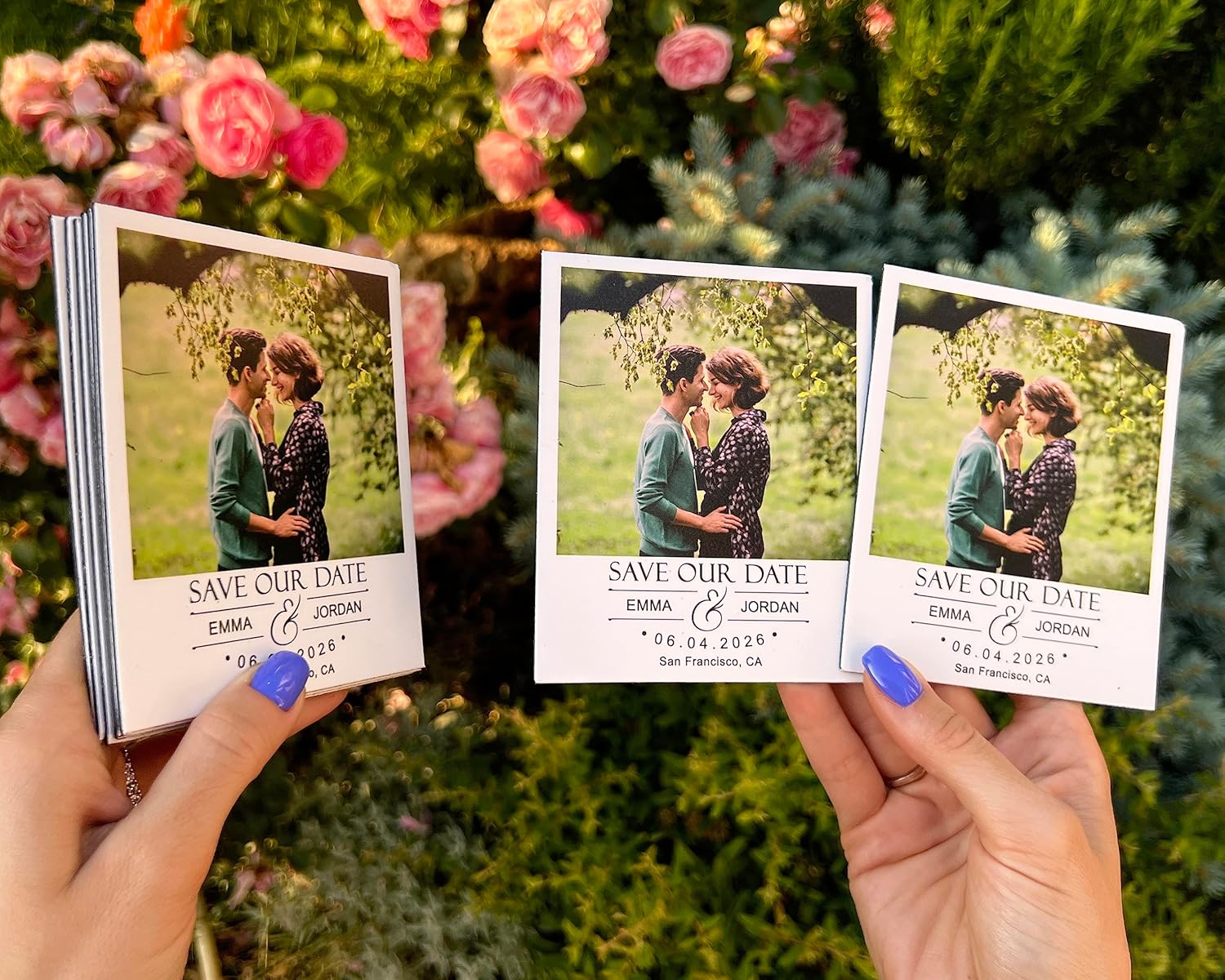 Ultra-Thick Photo Save the Date Magnets, Pack of 10 to 300, Personalized Save the Dates for Weddings with Free Envelopes