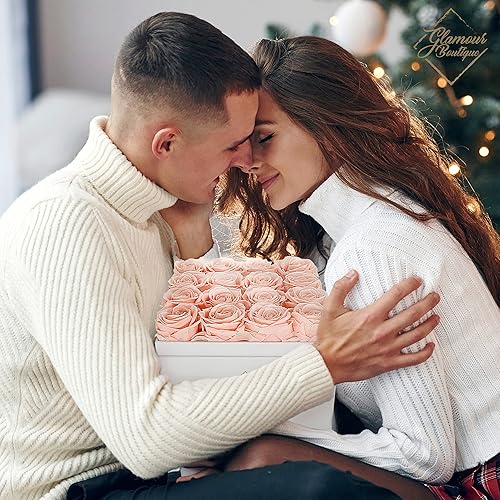 Miniatura 9 de GLAMOUR BOUTIQUE Rosas preservadas en una caja, regalos para ella, esposa y mamá, decoración de flores de rosas para regalo de cumpleaños, ramo de