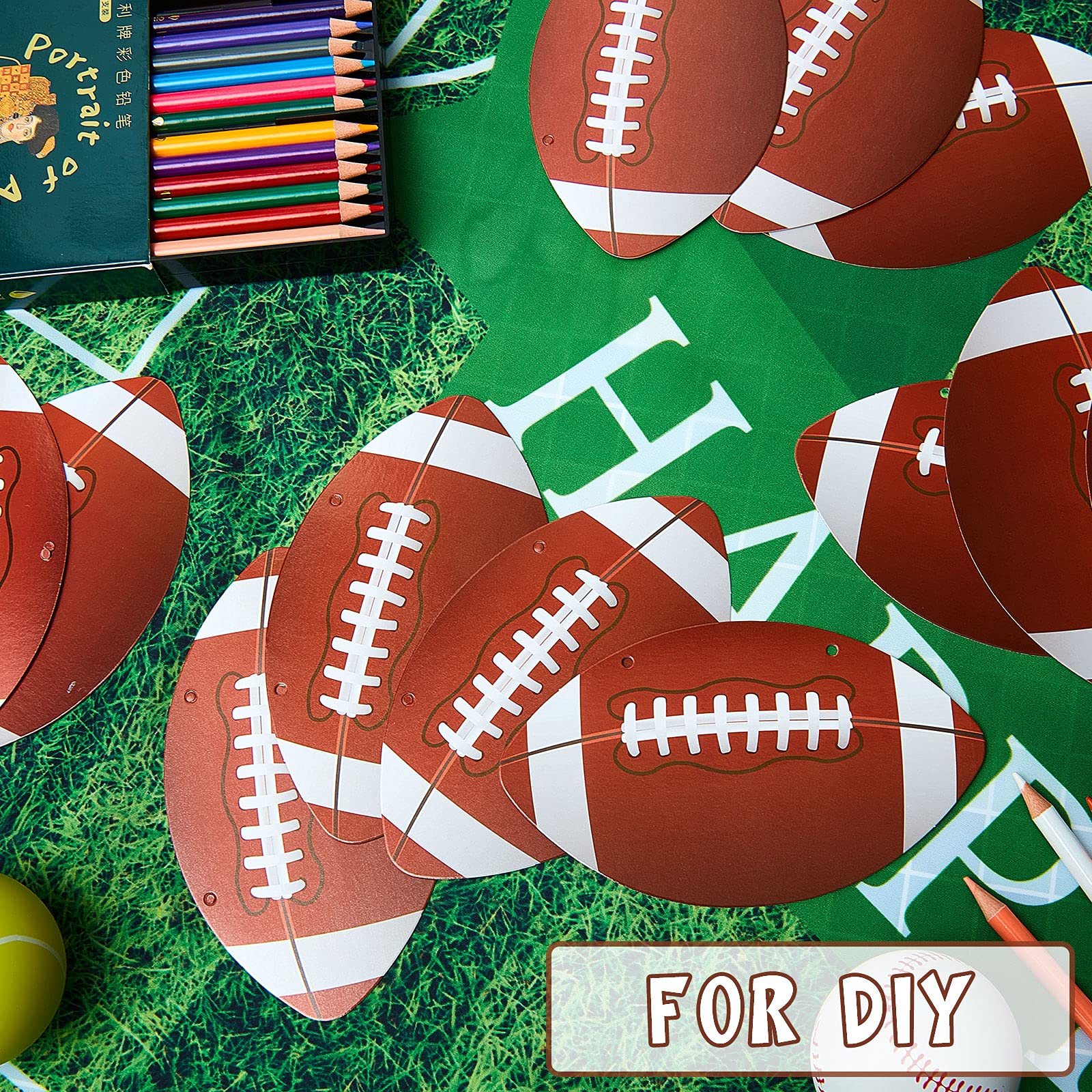 Gersoniel 4-Pack Football Party Banner Decorations - Hanging Cutouts For Game Day & Sports Parties - View #7