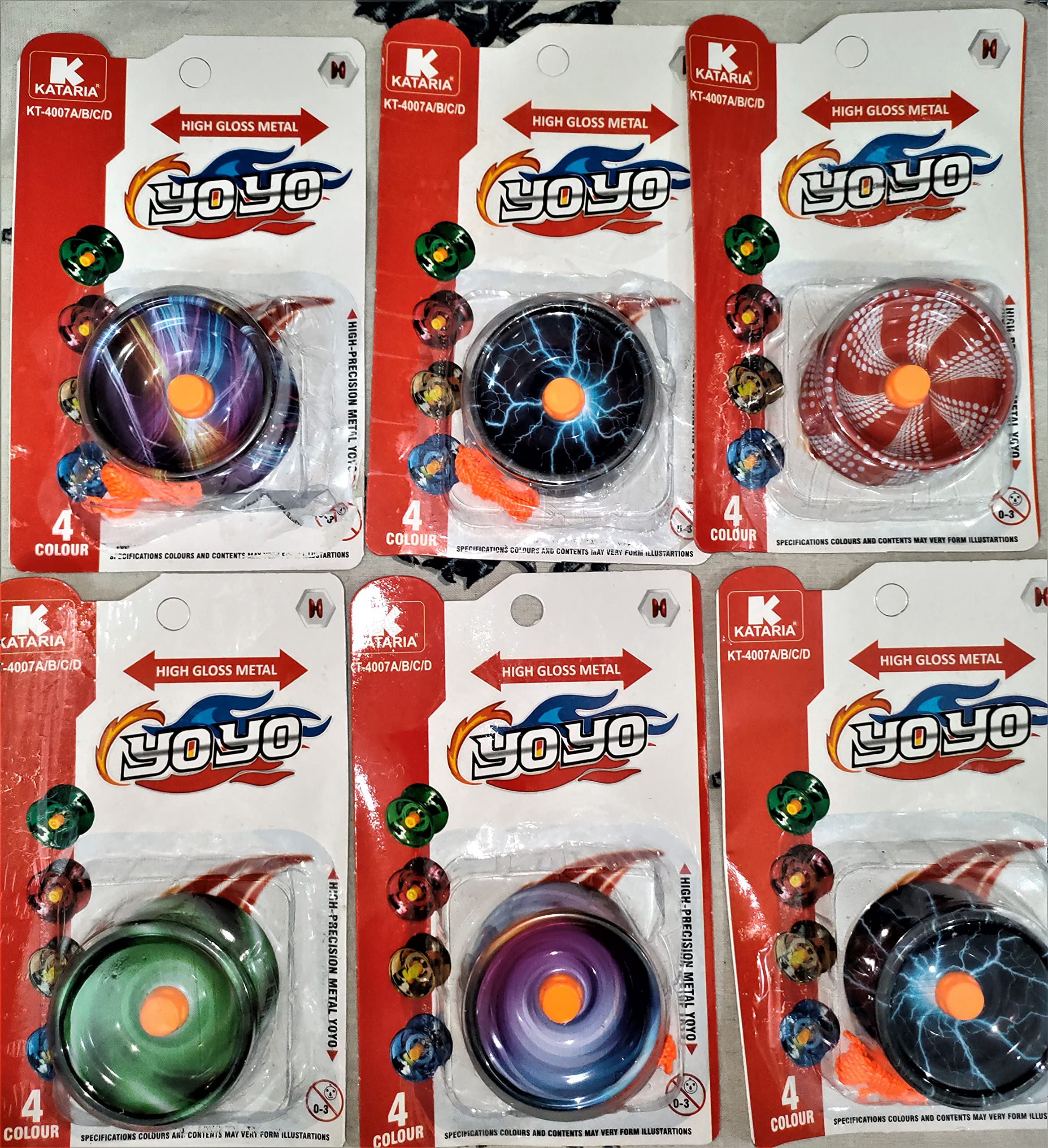 Fine Quality High Gloss high SpeedPRINTED Metal YoYo Spiner Toy (1 pcs) (Color and Print May Vary) Make in India