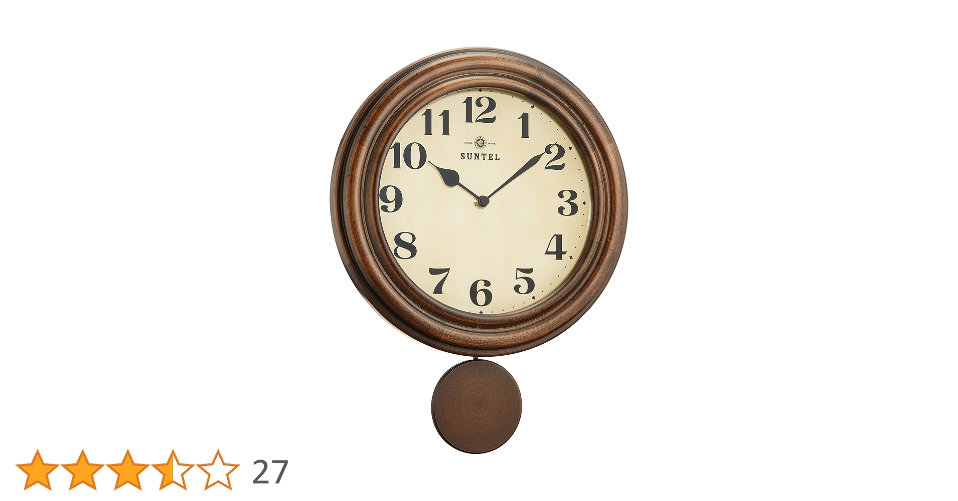 Amazon.co.jp: さんてる 日本製 日本製 レトロ電波振り子柱時計