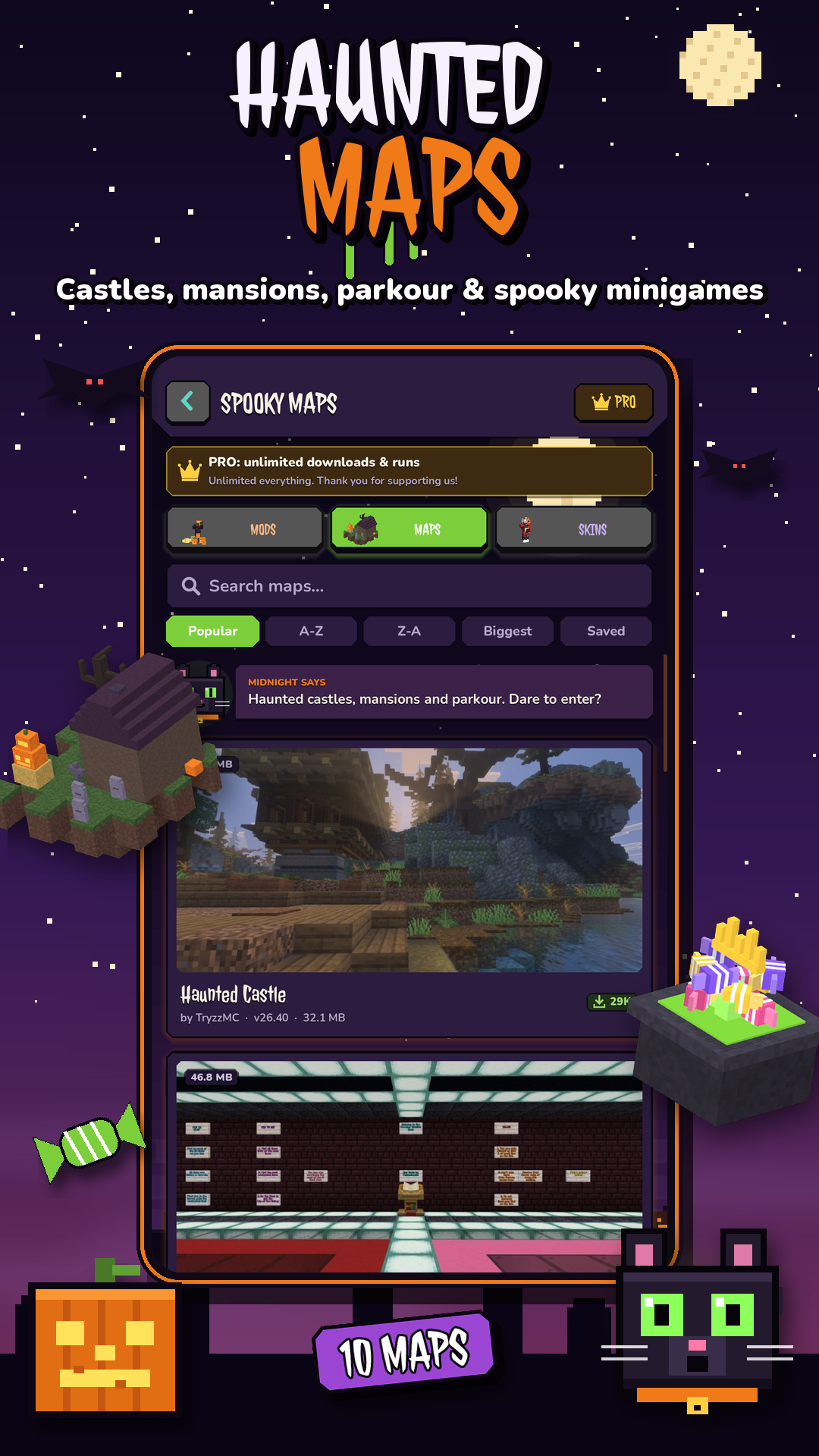 Halloween Mods for Minecraft PE - Game Mod Skins & Maps - Application ...