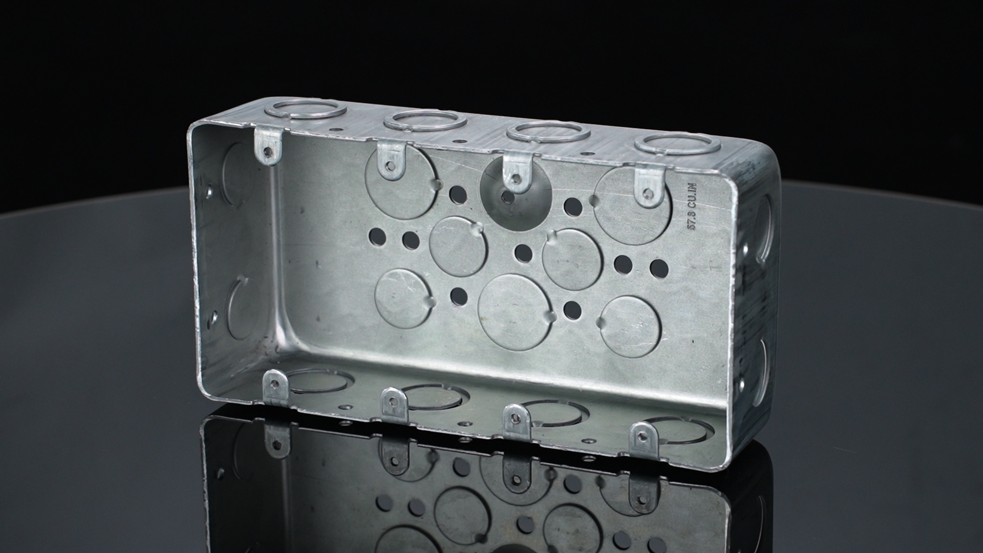 Yaocom Metal Electrical Box 2-1/8 Inch Deep Four Gang Square Multi