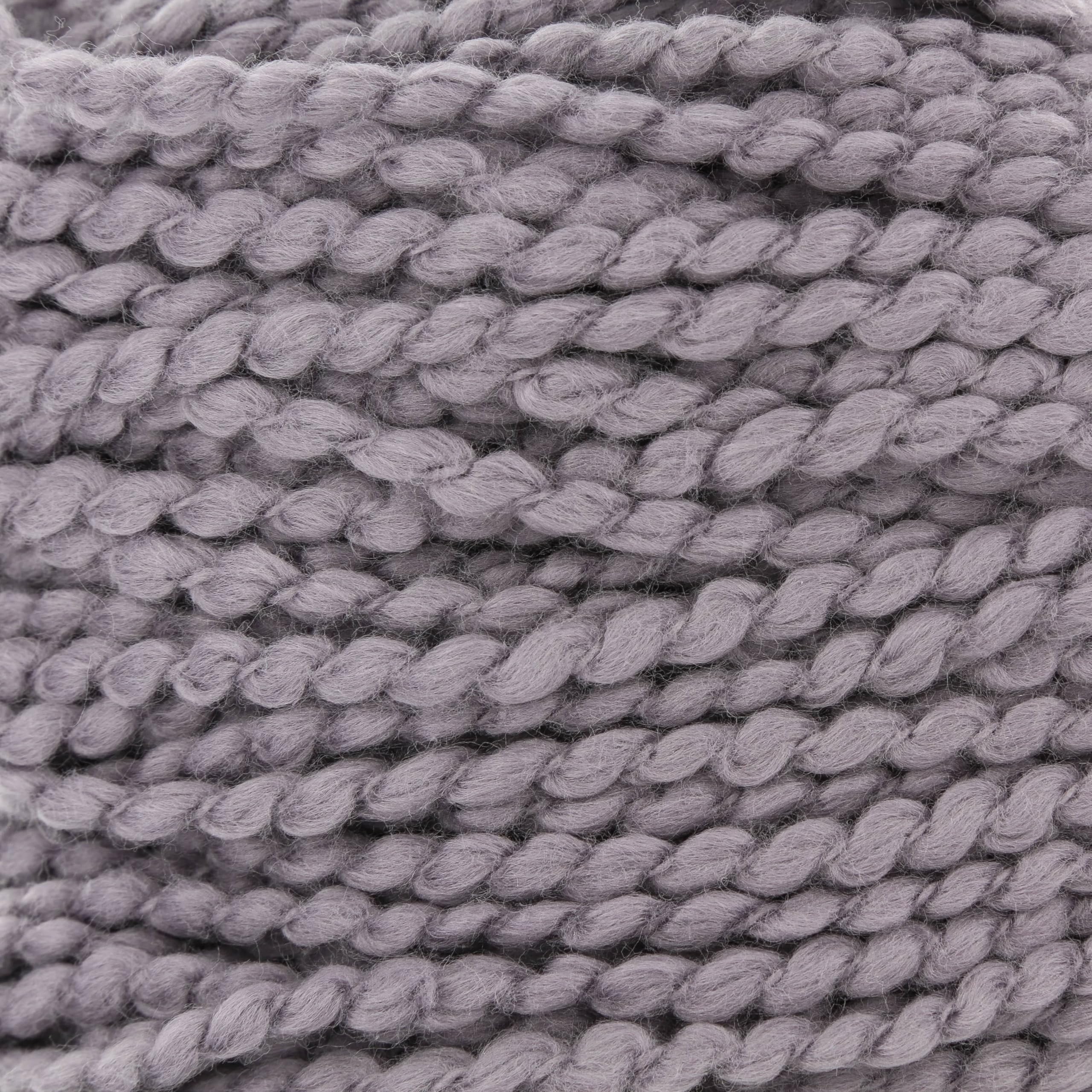 Hatteras Yarn - 100% Cotton - Bulky Yarn - 109ds (100m)/ 3.53oz (100g) - Dusty Violet Color - For Crochet & Knitting - Bouclé Look - Bulky Weight - Perfect For Sweaters, Vests, Accessories