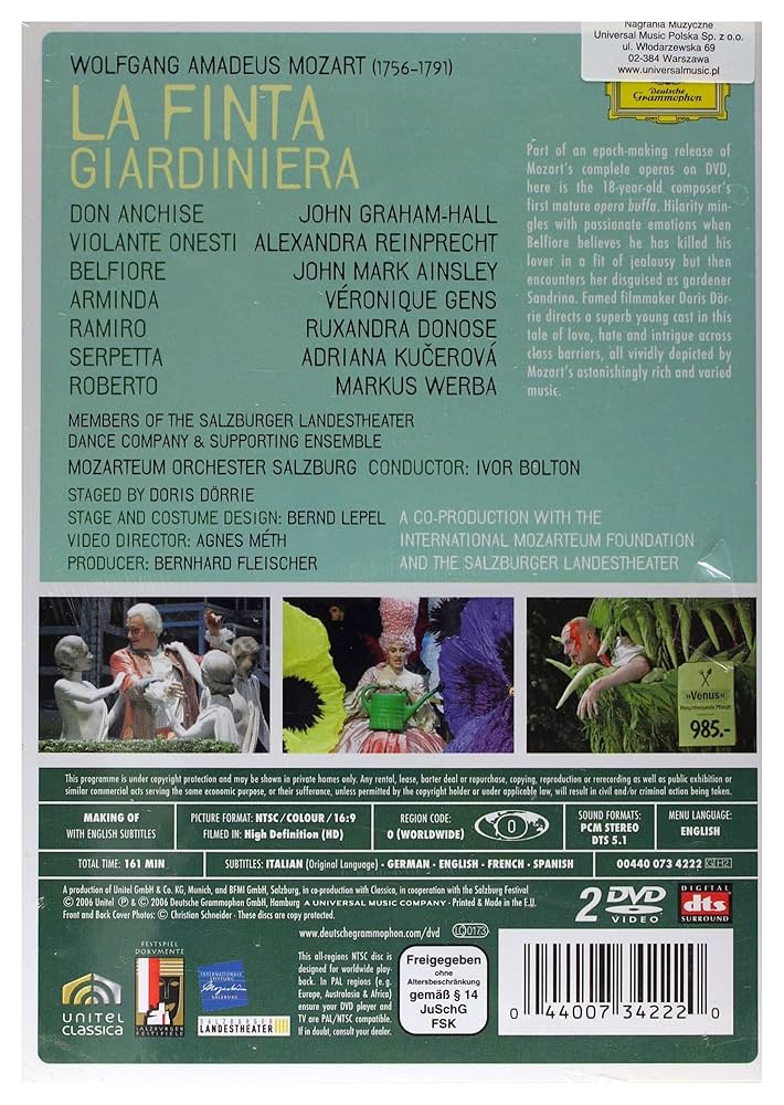 その他 Mozart: La finta giardiniera [Blu-ray] [Import] Mozart: La Finta Giardiniera | Warner Classics