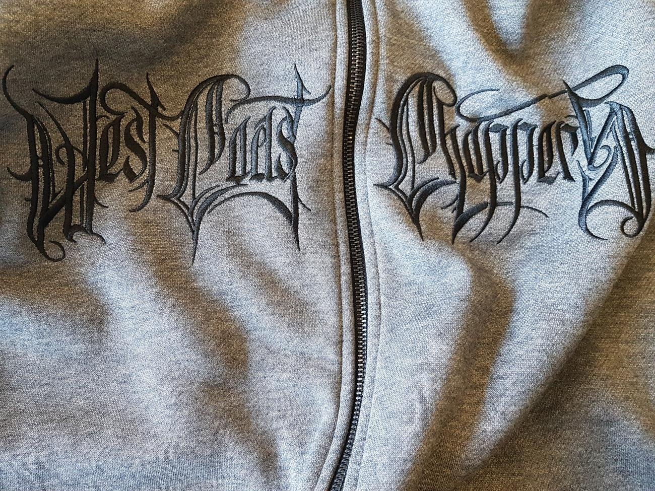 West Coast Choppers WCC Hoodie OG Cross Hoody Zip Grey