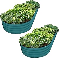 Vista 21 de Plant & Plot Camas de jardín elevadas galvanizadas para exteriores/ Jardinera elevada de 6 x 3 x 1 pie para jardinería, verduras, flores, caja