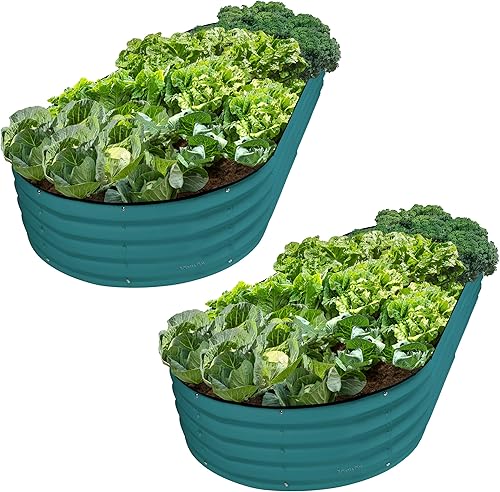 Vista 22 de Plant & Plot Camas de jardín elevadas galvanizadas para exteriores/ Jardinera elevada de 6 x 3 x 1 pie para jardinería, verduras, flores, caja