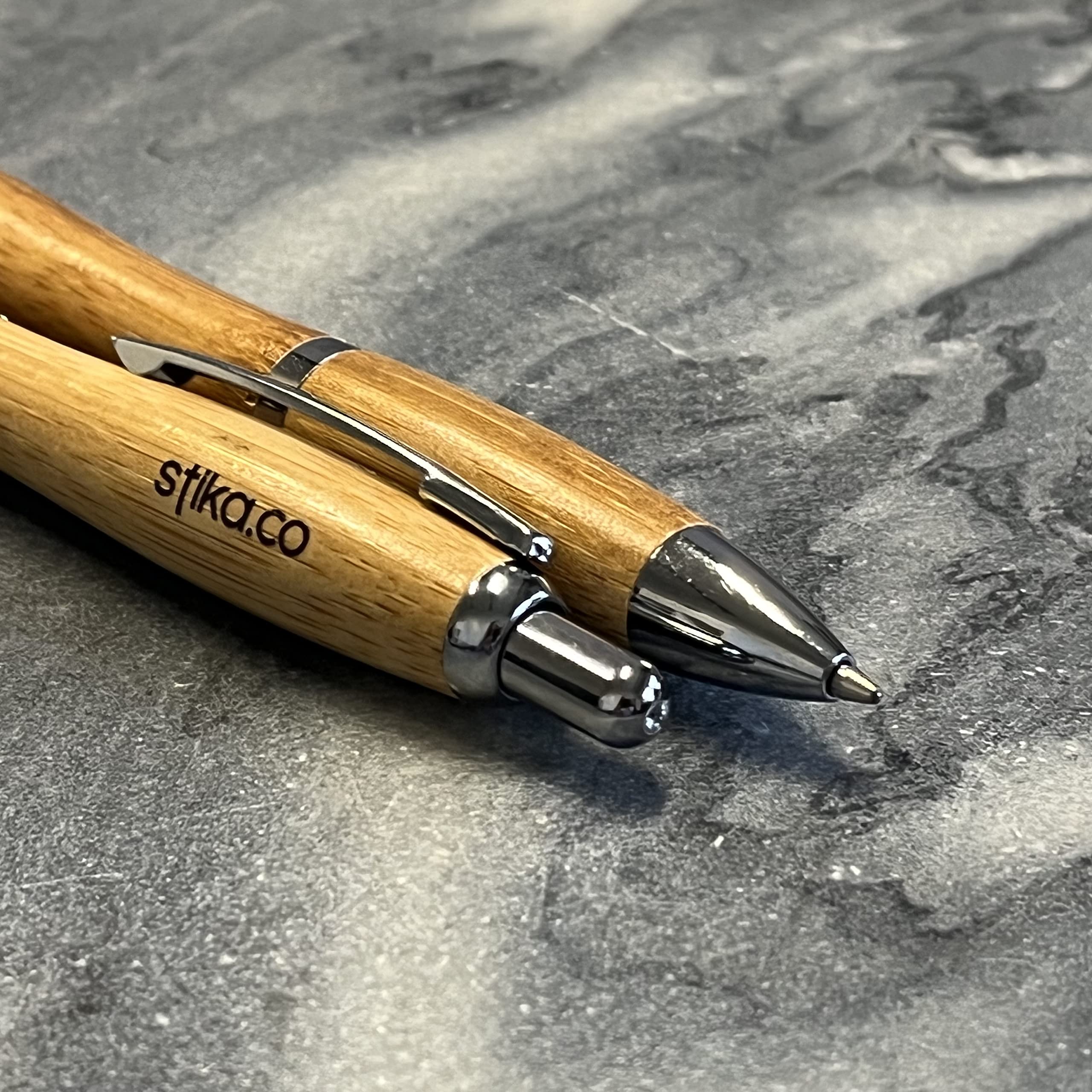 stika.co Penne personalizzate in bambù, penne personalizzate promozionali, ufficio, scuola, evento con il tuo testo/logo (40)