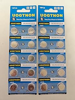 LR43 1.5V Alkaline Button Coin Cell Battery - Pack of 20