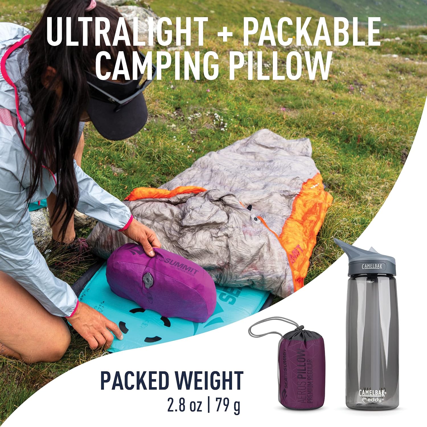 Sea to Summit Sleep System: Aeros Premium Pillow and Spark Down Sleeping Bag