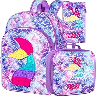 CCJPX 3PCS Backpack for Girls, 16
