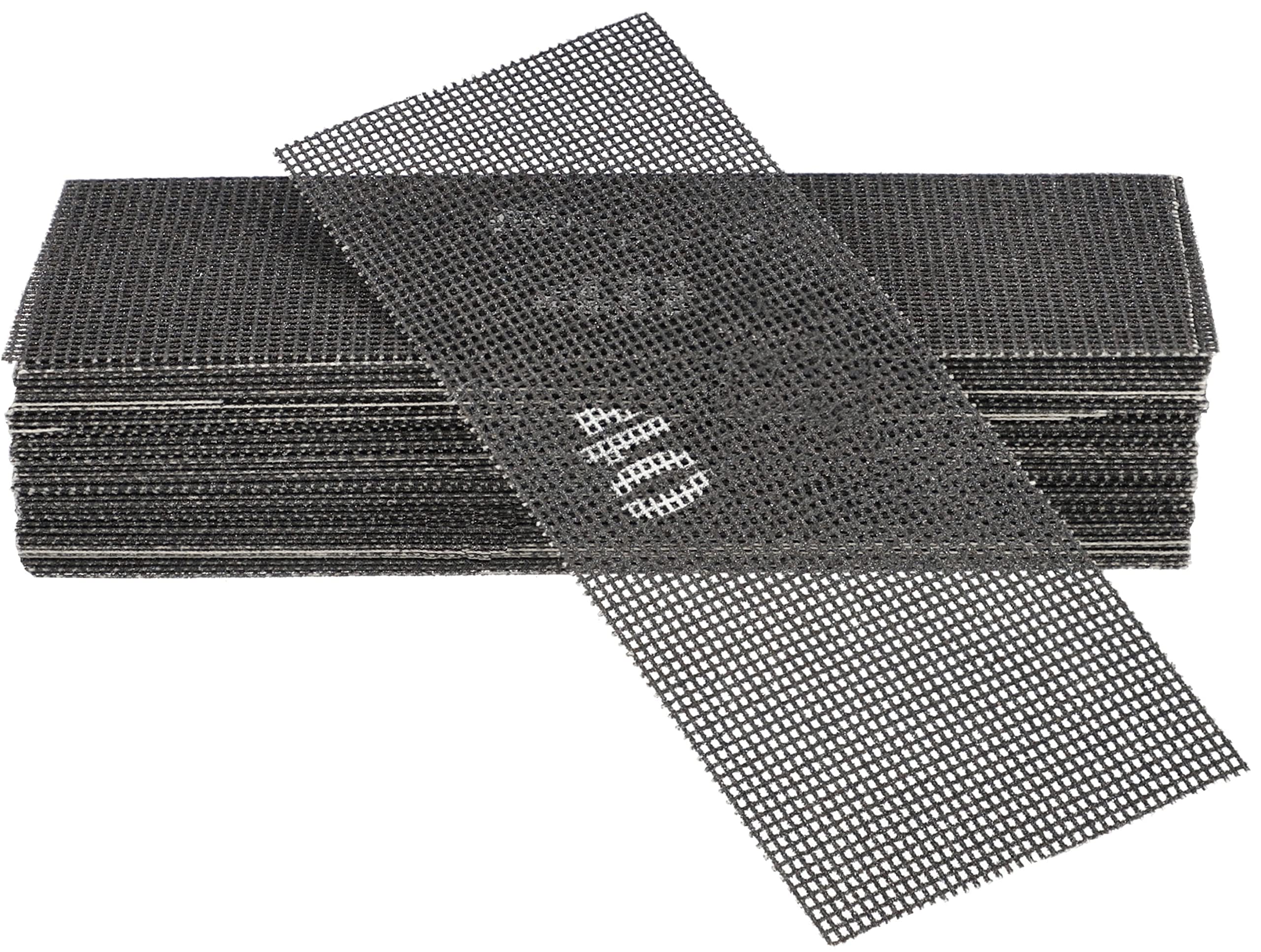 KOTARBAU® Set de hojas de lija, Grano: 40, Forma rectangular, Malla abrasiva, Rejilla adherente, Carburo de silicio, Malla para lijadoras y pulidoras, Para alisar juntas o paredes de yeso, 50 UD