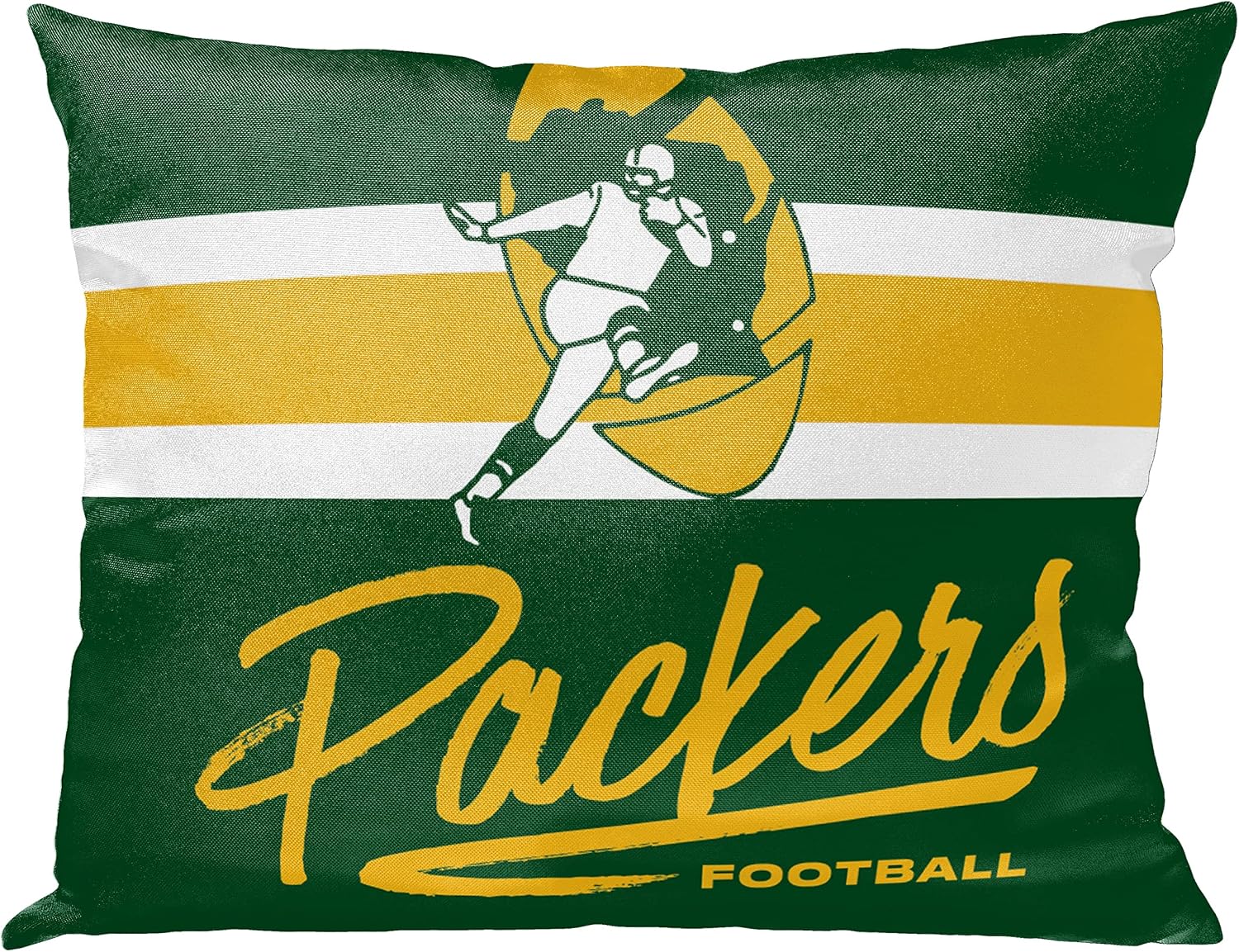 Northwest Official NFL Green Bay Packers Nostalgic Proud Decorative Pillow, Team Colors, 15" x 12"