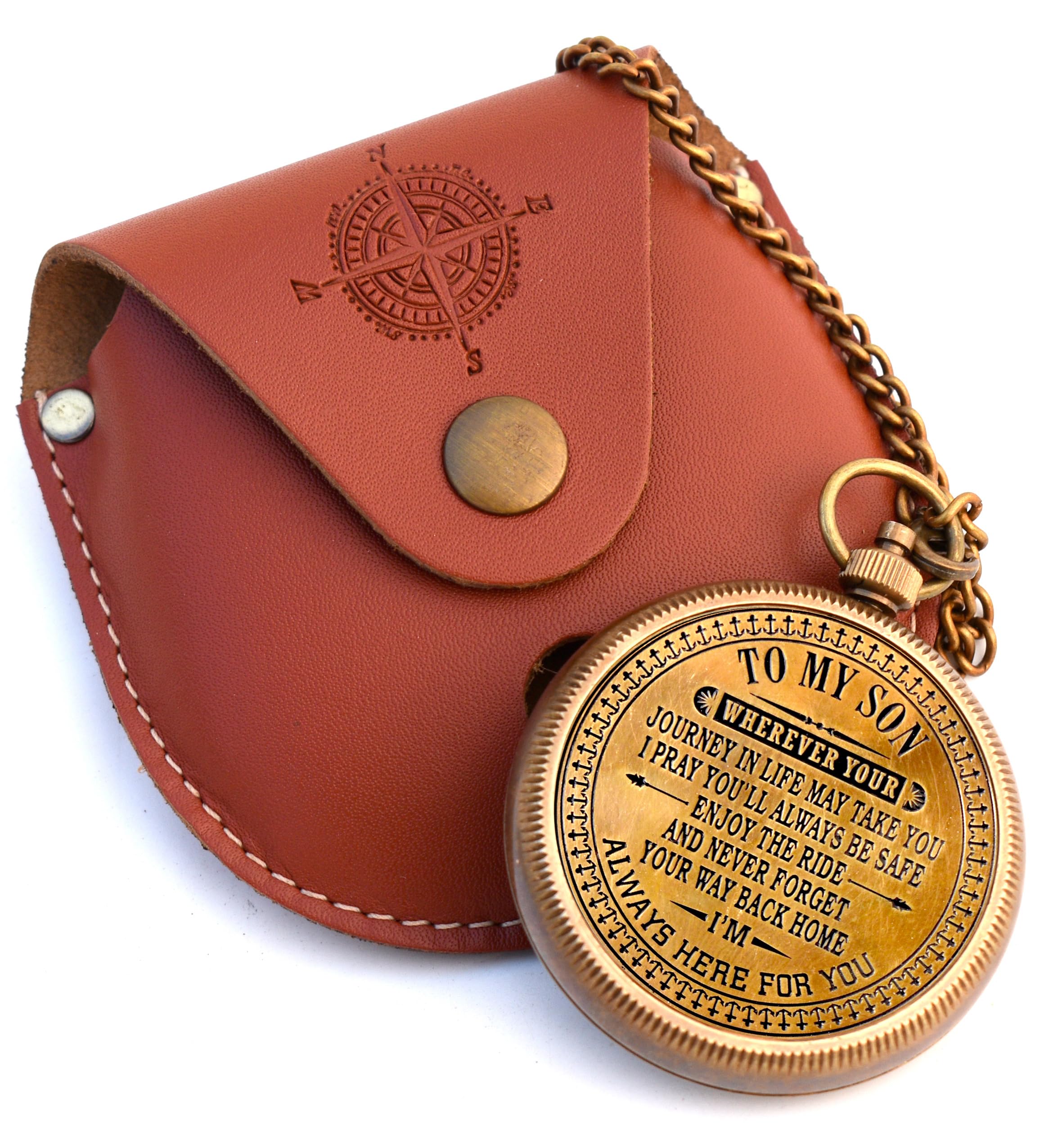 To My Husband I Love You, Brass Compass Engraved Gifts For Men, Bronze Gifts For Men, Romantic Gifts For Him/Her, Keepsake Gifts For Husband, 5th/25th 50th Wedding Gift Ideas, Compasses