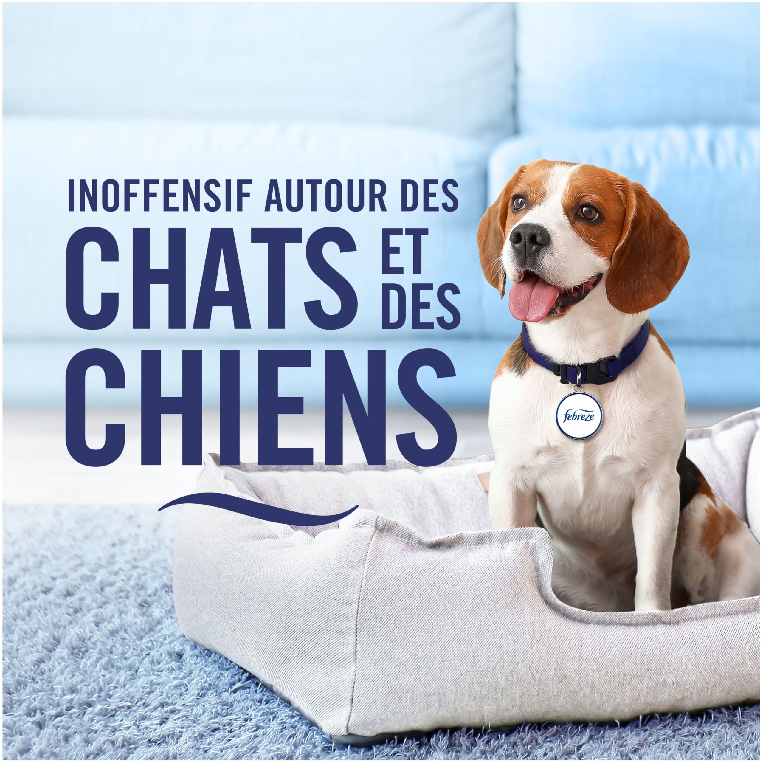 Febreze Spray Désodorisant Textile (500ml x8), Agrumes et Verveine Blanche de Lenor, Combat Les Odeurs Emprisonnées Dans Les Tissus, Laisse Un Parfum Frais