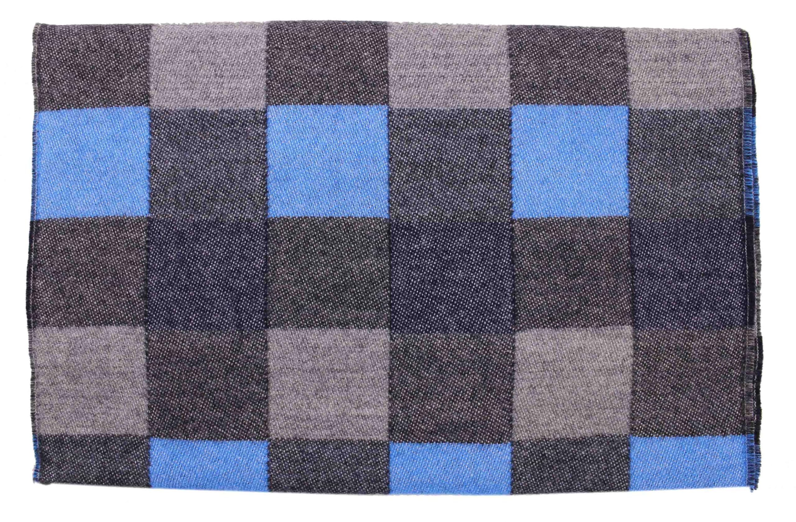 Sciarpa di lana da uomo, sciarpa invernale a quadri, colore blu antacite, 100% lana, Made in Germany, Arancione/Marrone, 180 x 37 cm