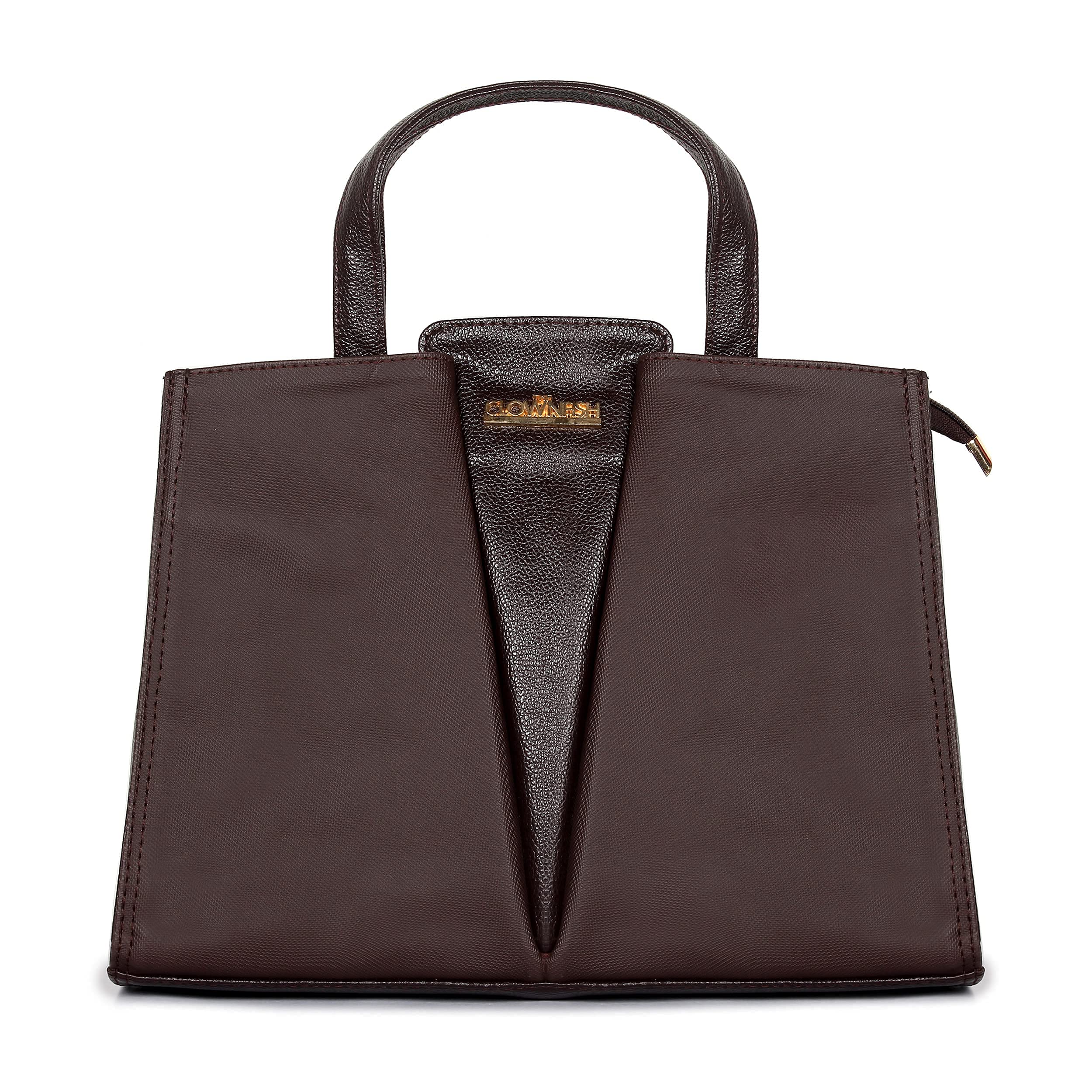 The Clownfish Valencia Handbag for Women Office Bag Ladies Shoulder Bag Tote for Women College Girls (Chocolate Brown) (B097KCKXQP) Amazon Price History, Amazon Price Tracker