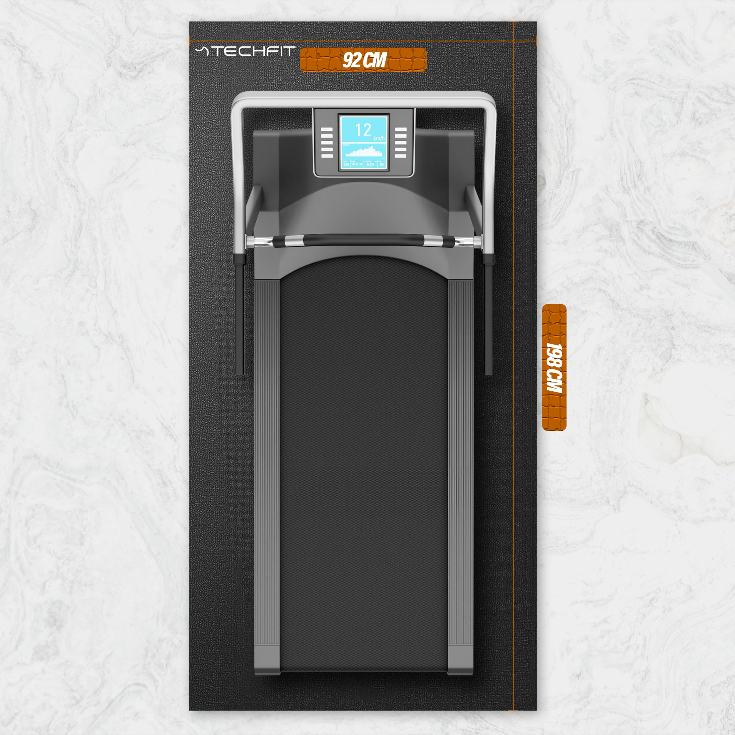 Tapis velo d'équipement de Fitness - Tapis de protection de sol antidérapant pour tapis de Course, vélos, rameurs, elliptiques et autres équipements de Gym