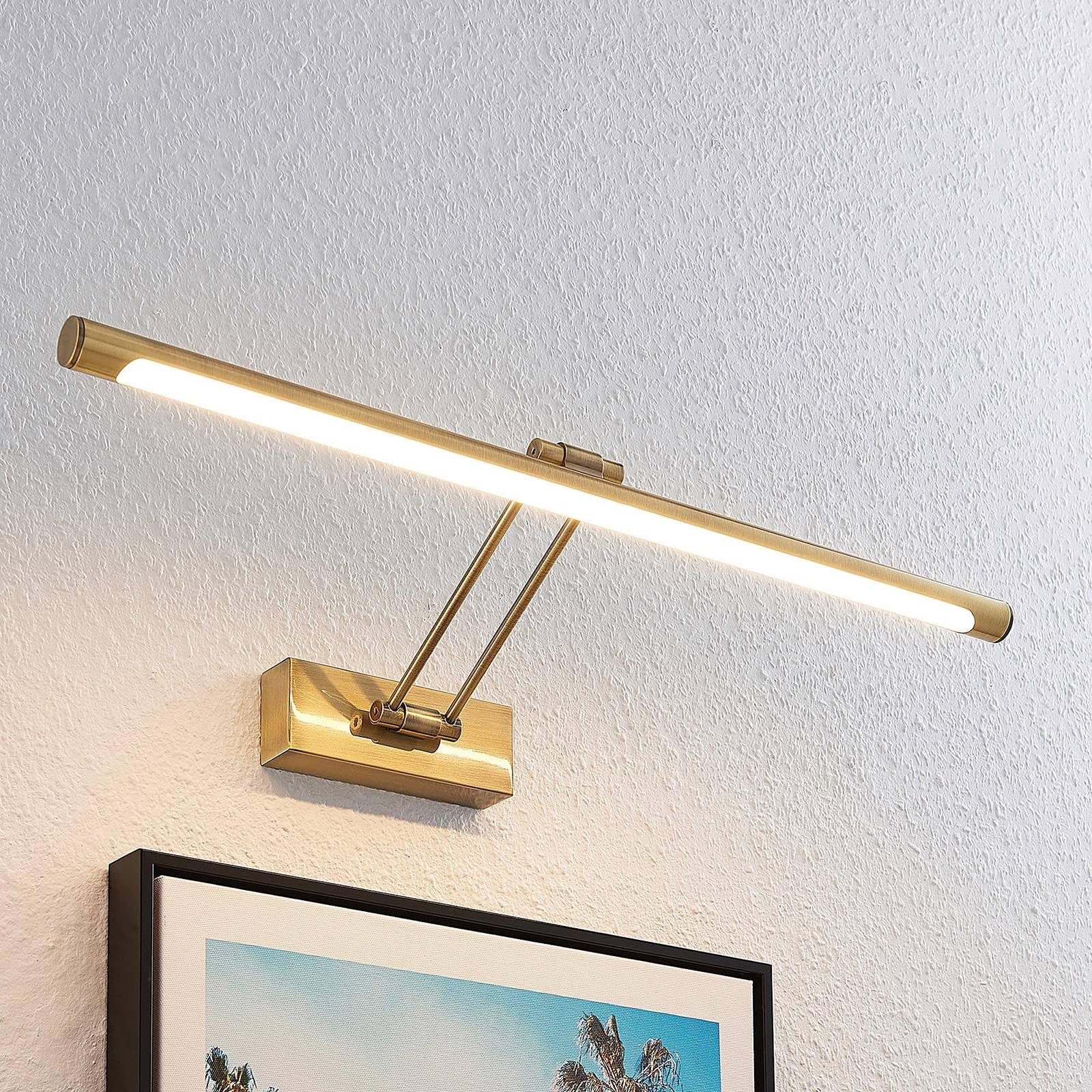Lucande LED Wandlampe Bilderleuchte altmessing, Wandleuchte Spiegelleuchte einstellbar, warmweiß 3.000K, Bilderlampe IP20 12W LED
