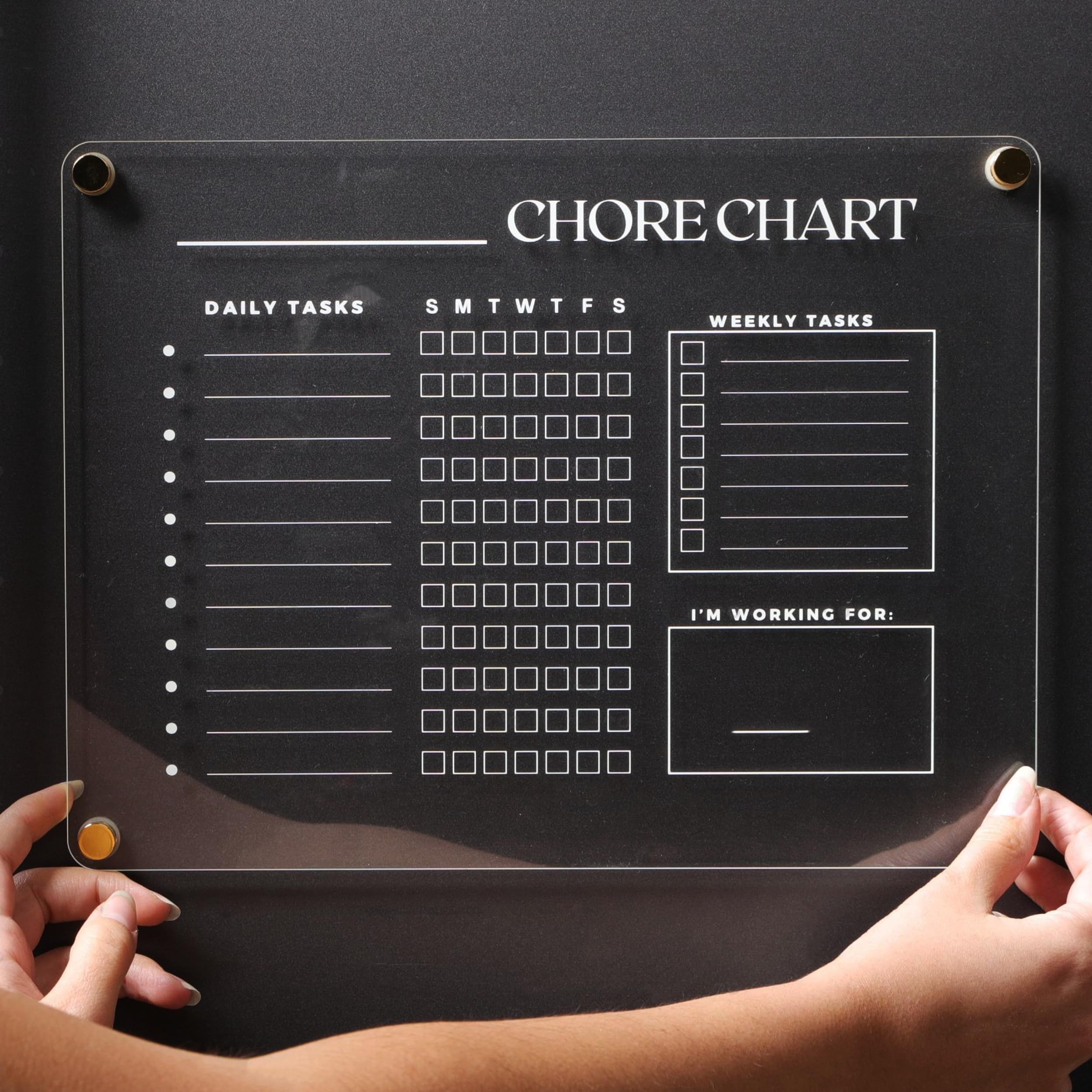 Kids Organization BIROYAL Magnetic Chore Chart For Kids - 2 Dry Erase Boards With Markers For Multiple Children Kids Chore Chart