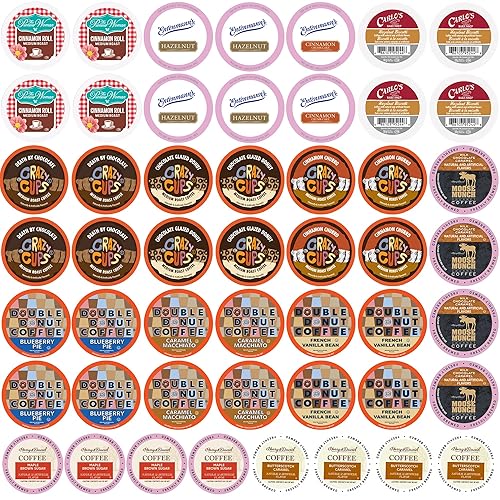 Perfect Samplers Paquete variado de café saborizado, cápsulas de café saborizado (incluyendo macchiato de caramelo, nueces de Texas y más) café de disponible en Yaxa Colombia