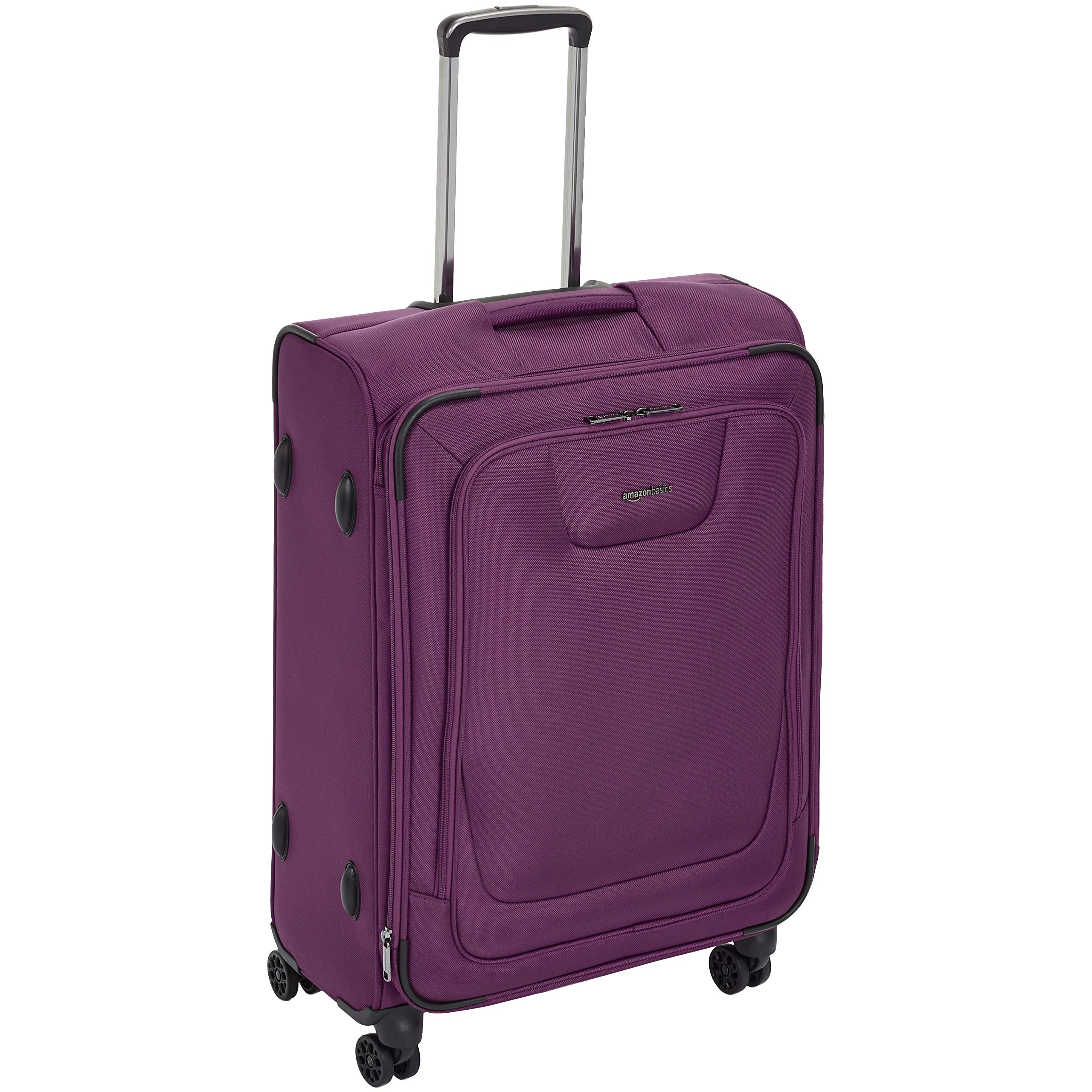 Amazon Basics Premium Expandable Softside Spinner Luggage With TSA Lock- 70cm, Purple
