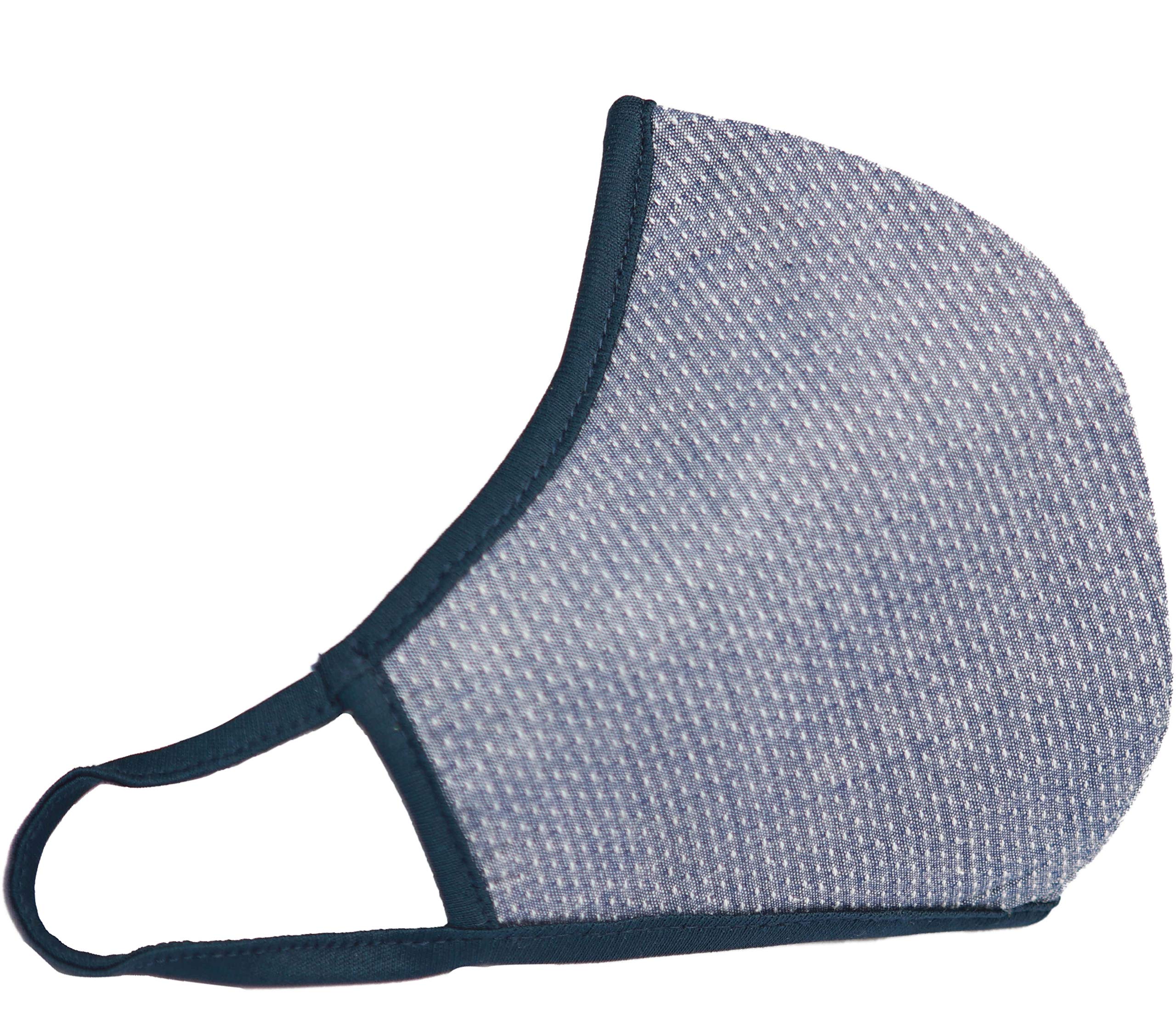 Inmask Saviour Curve - Blue Dobby |3-Ply Protection |Inner-layer eliminates germs and microbes in 60 seconds | High Filtration Efficiency (Medium)