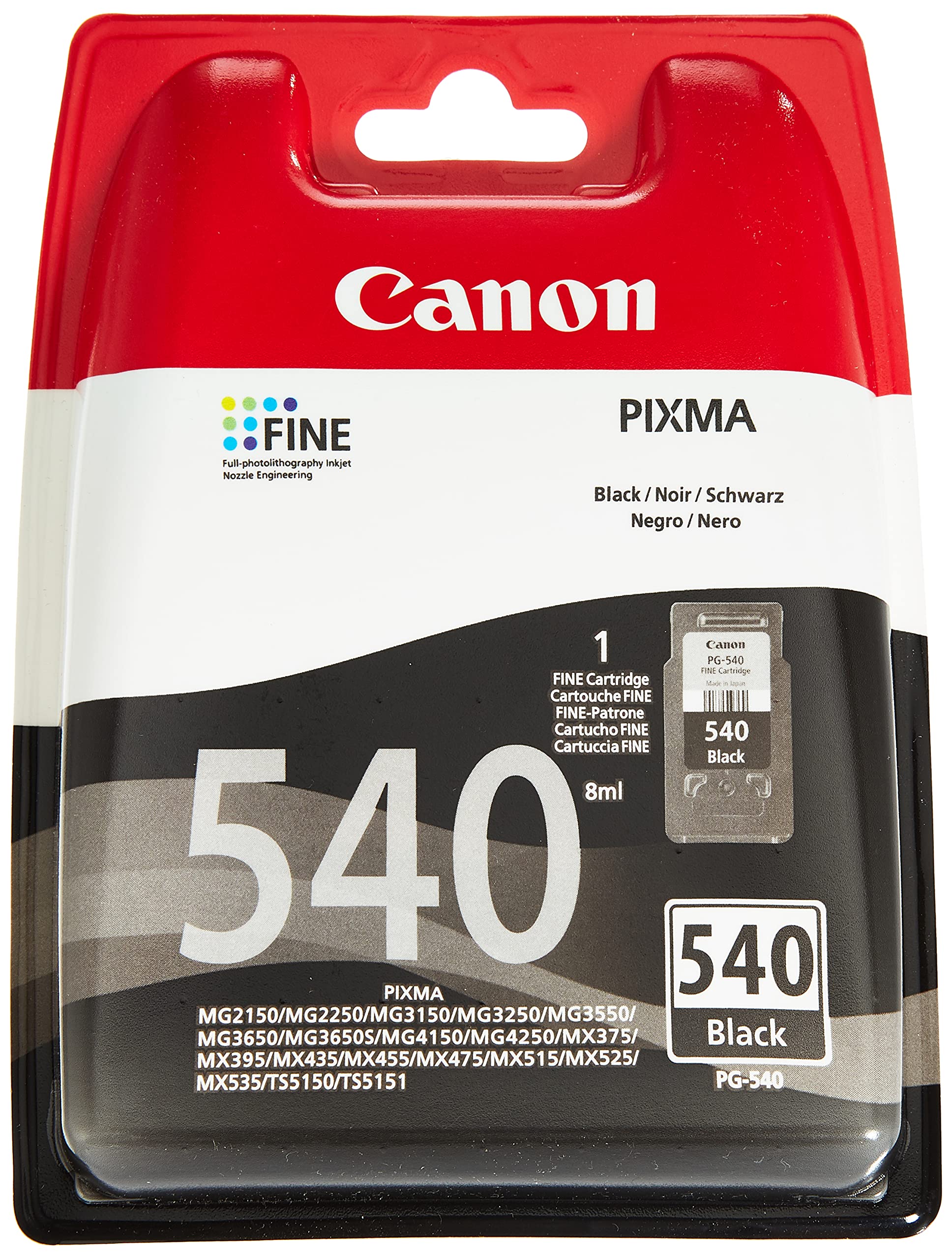 Canon PG-540 Ink Cartridge - Black